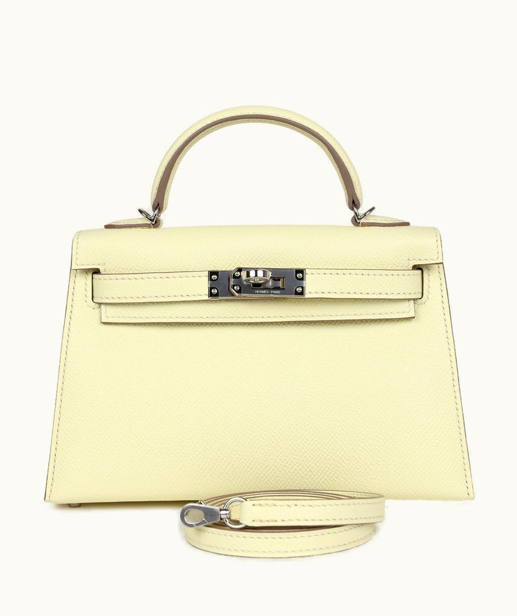 Hermès Hermès Kelly 40cm - Jaune Milton - Swift - Sellier - Palladium (PHW)