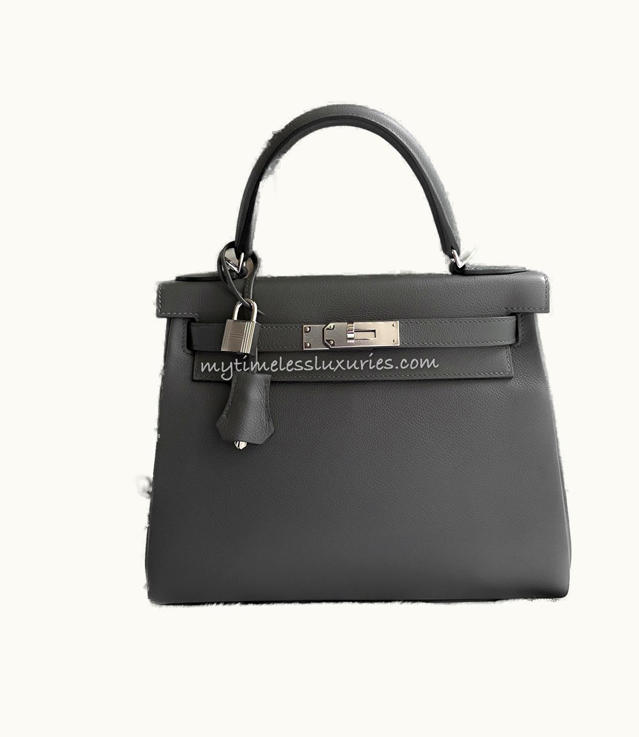 Hermès Kelly 40cm - Vert de Gris - Swift - Sellier - Palladium (PHW)