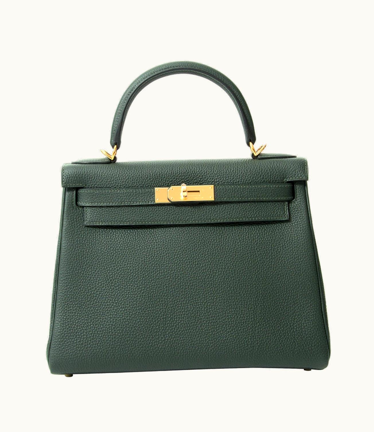 Hermès Kelly 40cm - Vert Fonce - Togo - Retourne - Gold (GHW)