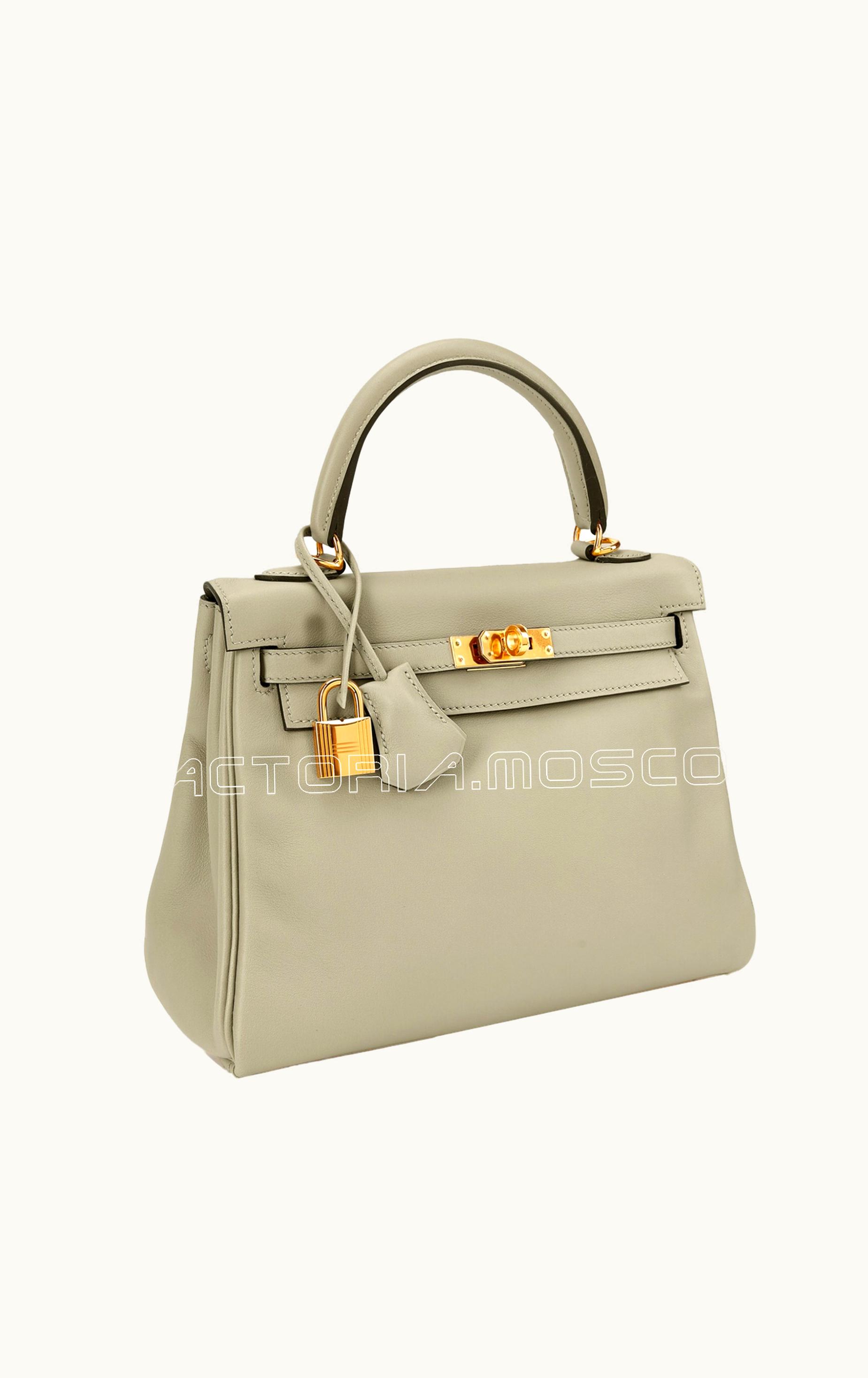 Hermès Kelly 40cm - Sauge - Togo - Retourne - Gold (GHW)