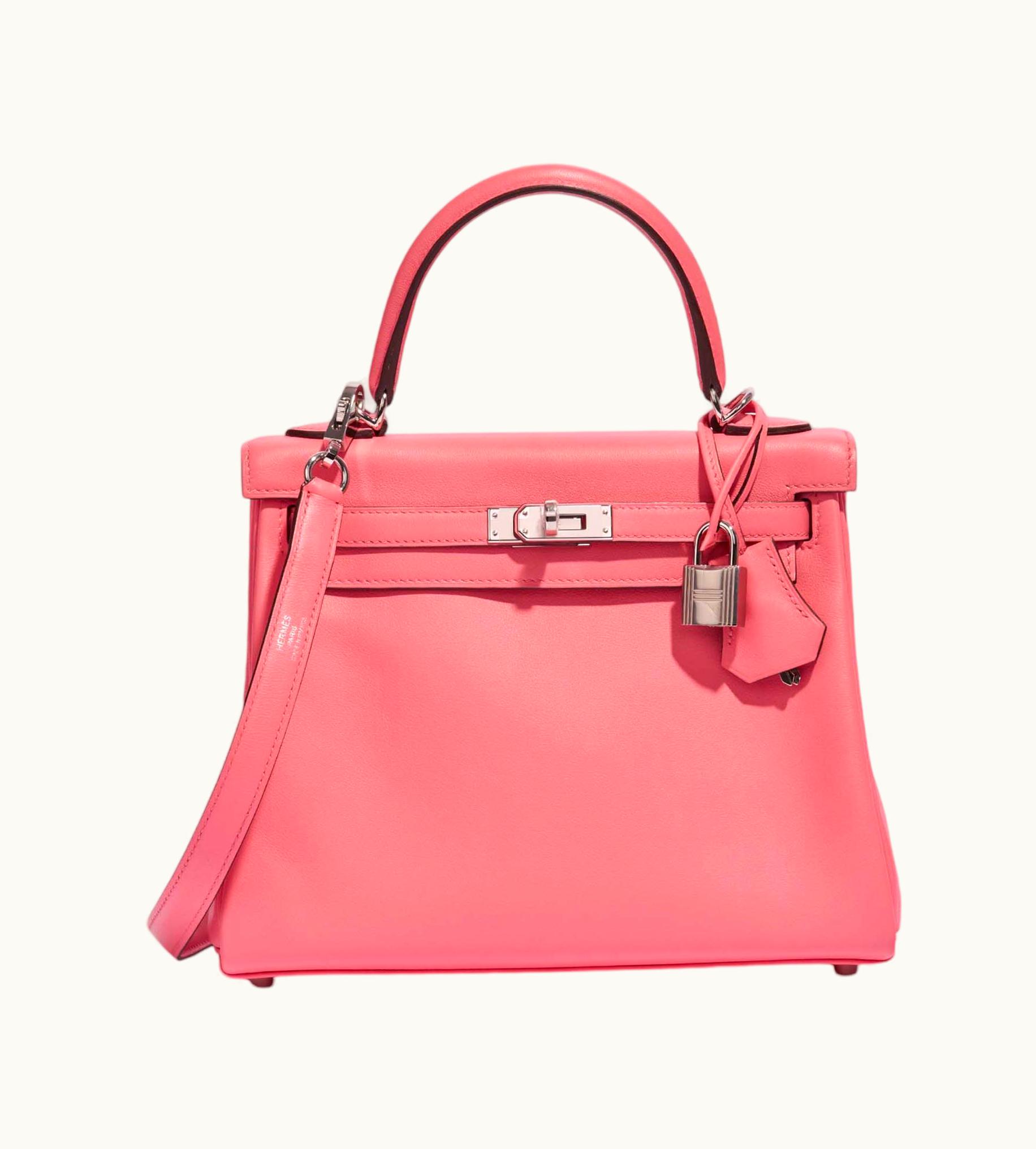 Hermès Kelly 40cm - Rose Azalee - Togo - Retourne - Palladium (PHW)