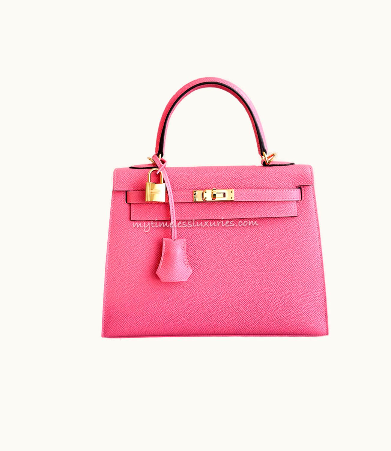 Hermès Kelly 40cm - Rose Azalee - Togo - Sellier - Gold (GHW)