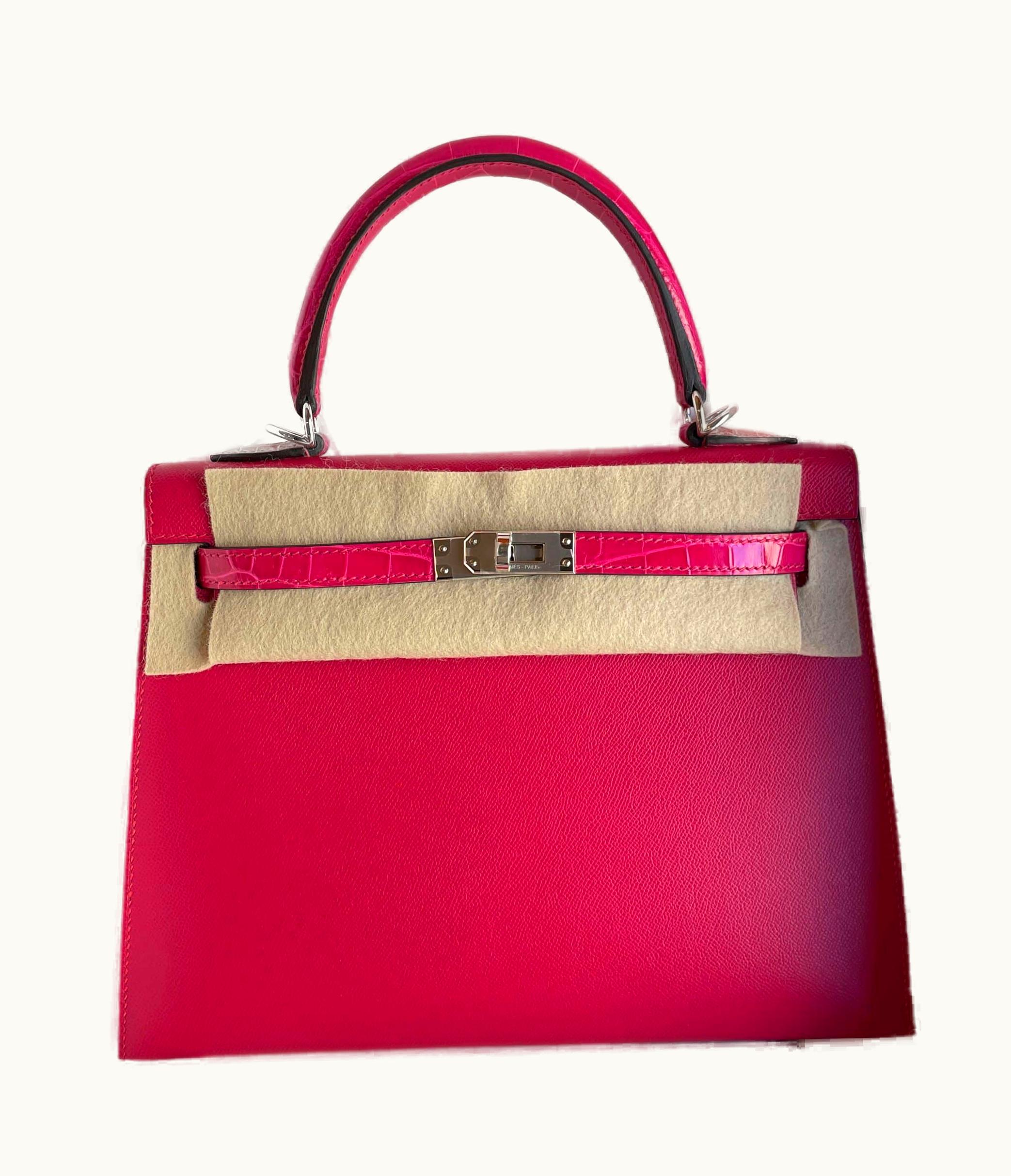 Hermès Kelly 40cm - Rose Mexico - Togo - Sellier - Palladium (PHW)