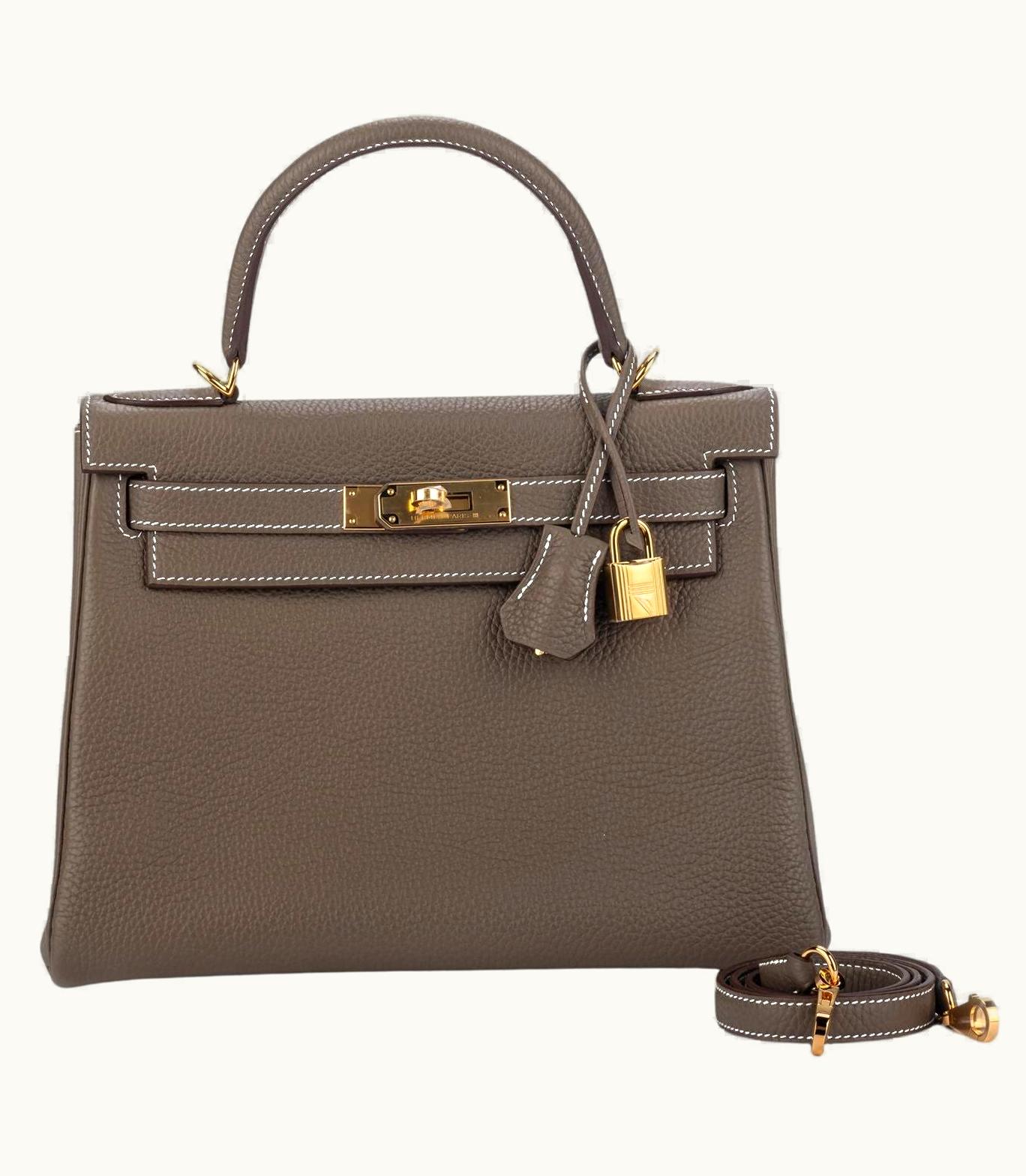 Hermès Kelly 40cm - Etoupe - Togo - Sellier - Gold (GHW)