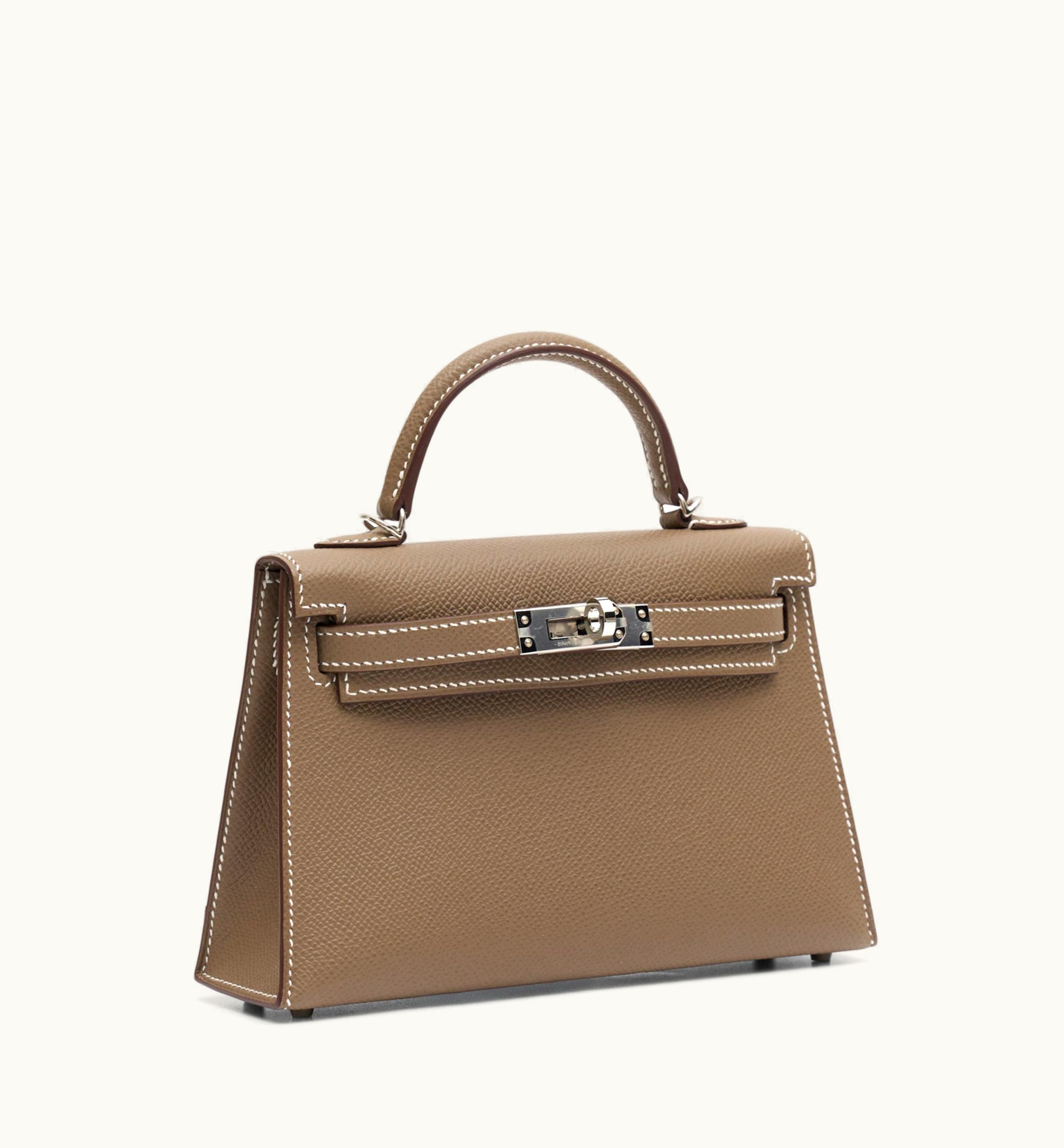 Hermès Kelly 40cm - Etoupe - Togo - Sellier - Palladium (PHW)