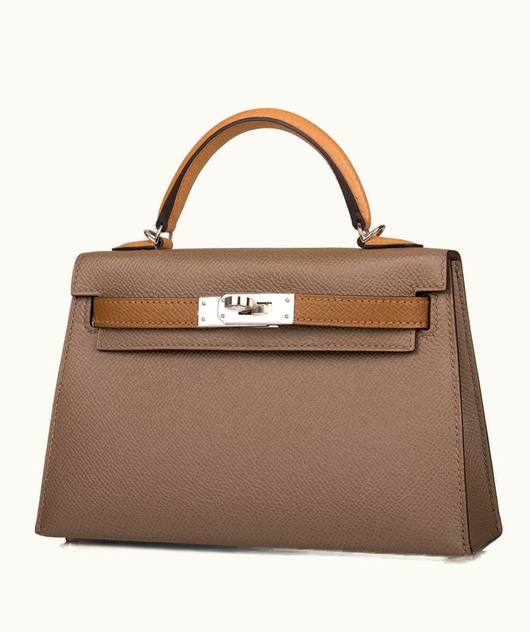 Hermès Kelly 40cm - Biscuit - Swift - Sellier - Palladium (PHW)