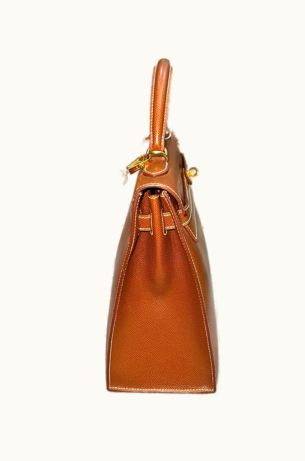 Hermès Kelly 40cm - Noisette - Togo - Sellier - Gold (GHW)
