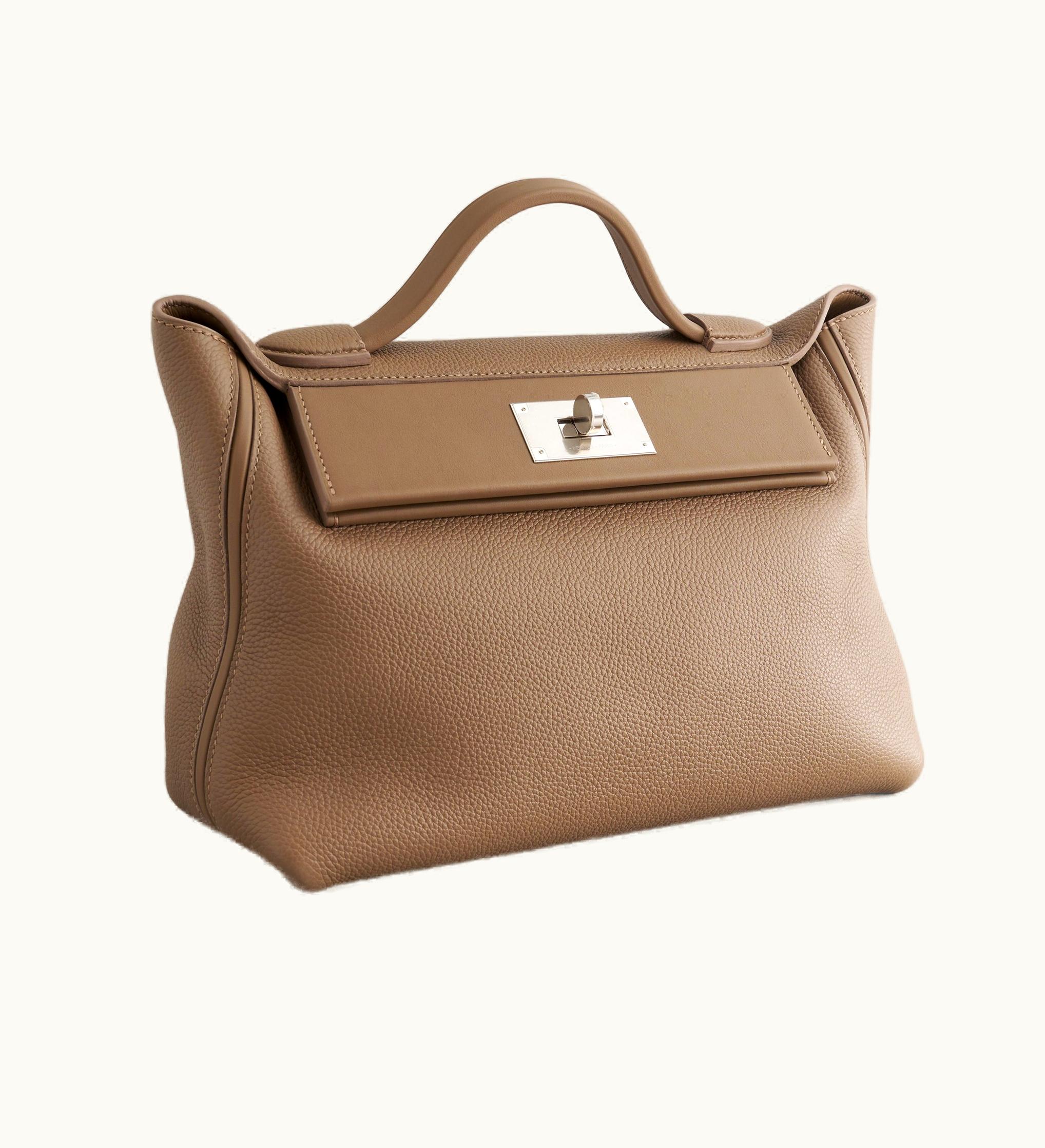 Hermès Kelly 40cm - Beige de Weimar - Swift - Retourne - Palladium (PHW)