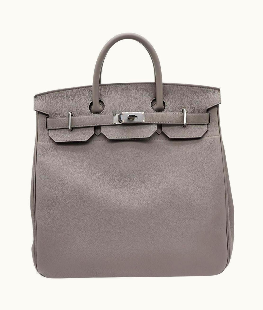Hermès Kelly 40cm - Gris Meyer - Swift - Retourne - Palladium (PHW)
