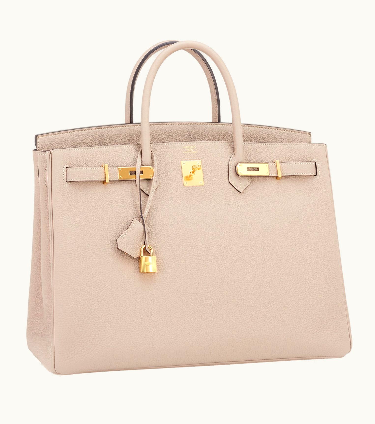 Hermès Kelly 40cm - Gris Tourterelle - Swift - Sellier - Gold (GHW)