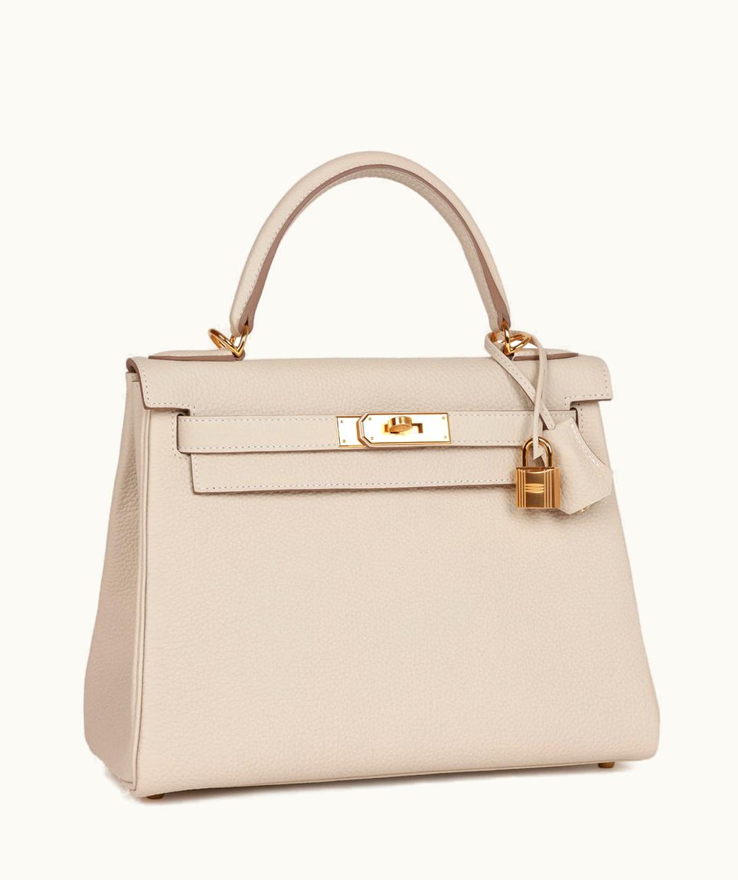 Hermès Kelly 40cm - Craie - Swift - Retourne - Gold (GHW)