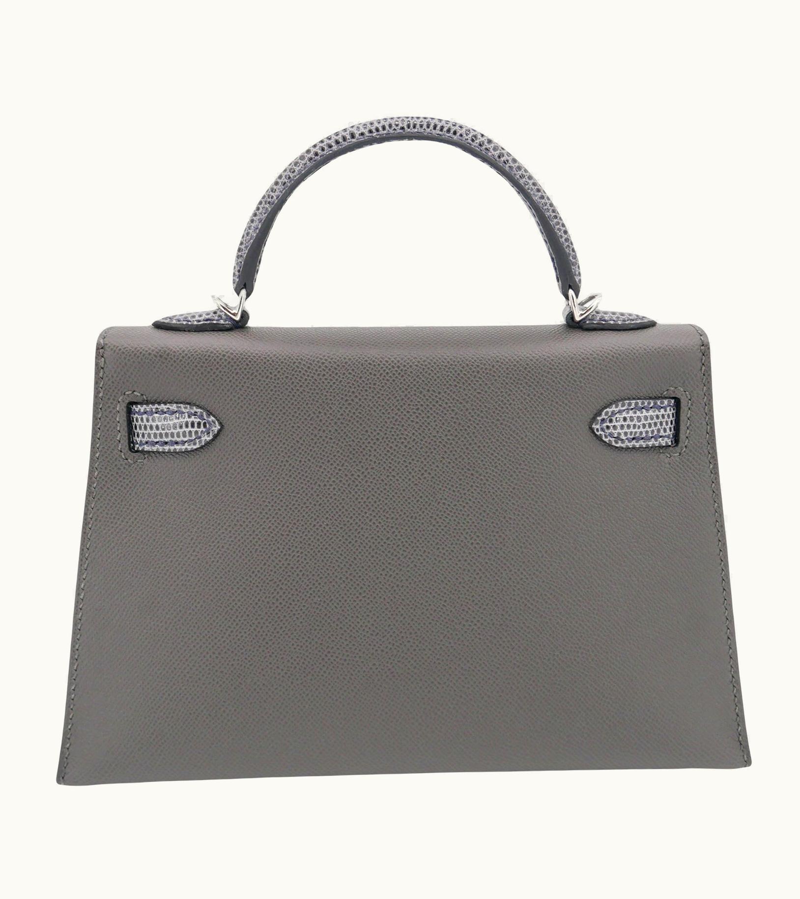 Hermès Kelly 40cm - Graphite - Togo - Retourne - Palladium (PHW)