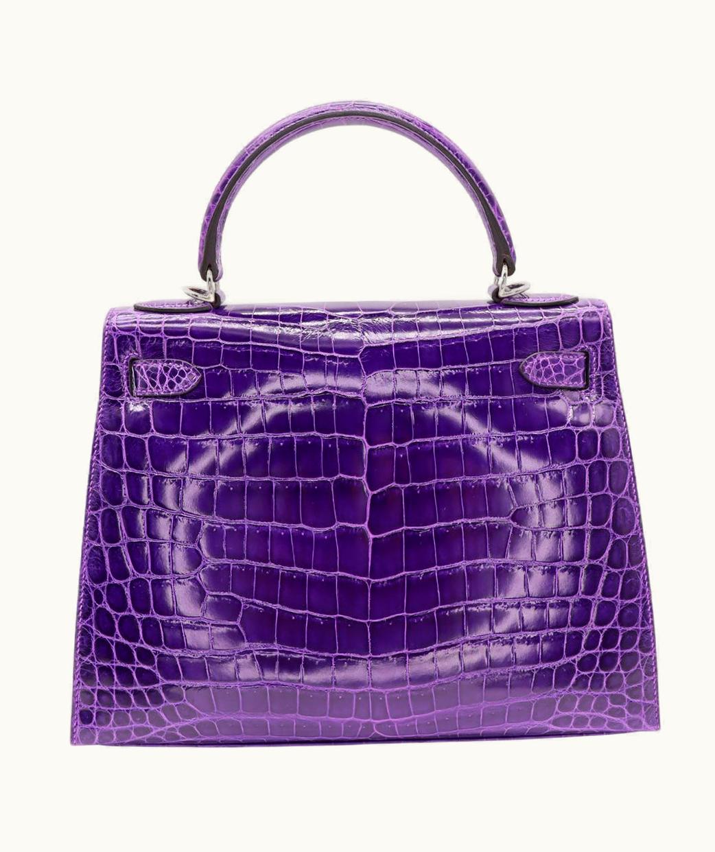Hermès Kelly 40cm - Ultraviolet - Clemence - Sellier - Palladium (PHW)