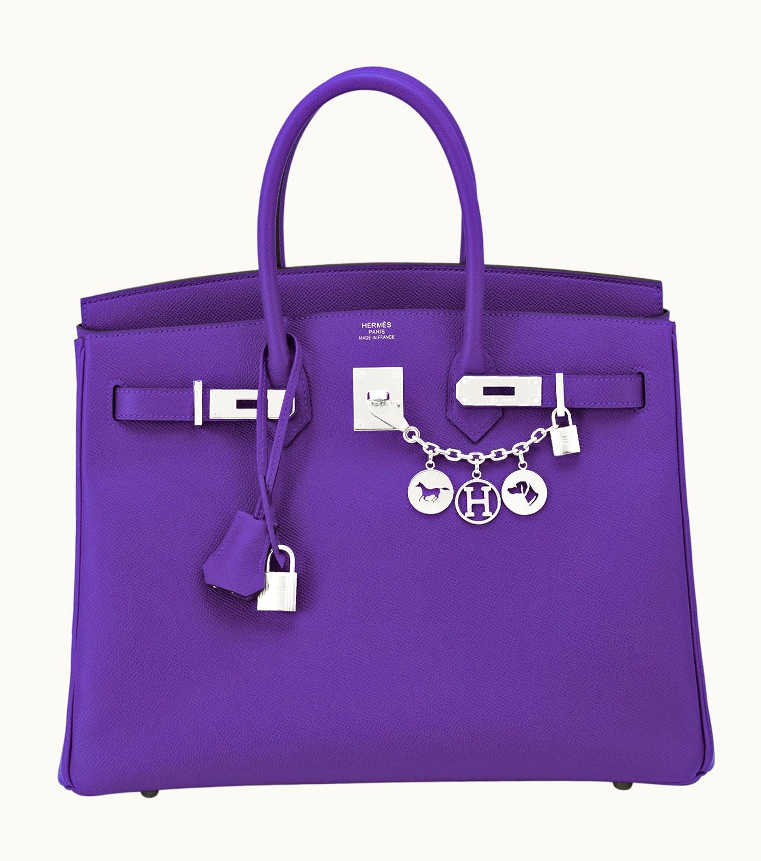 Hermès Kelly 40cm - Crocus - Epsom - Retourne - Palladium (PHW)