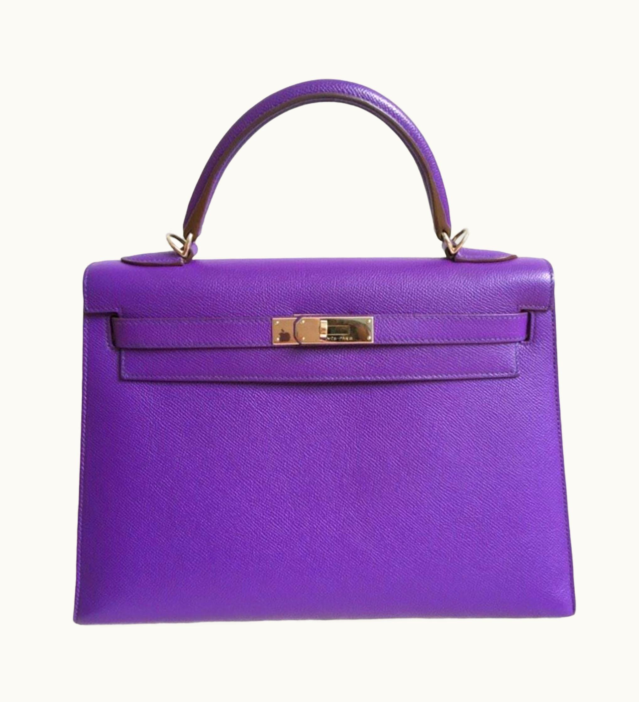 Hermès Kelly 40cm - Crocus - Epsom - Sellier - Palladium (PHW)