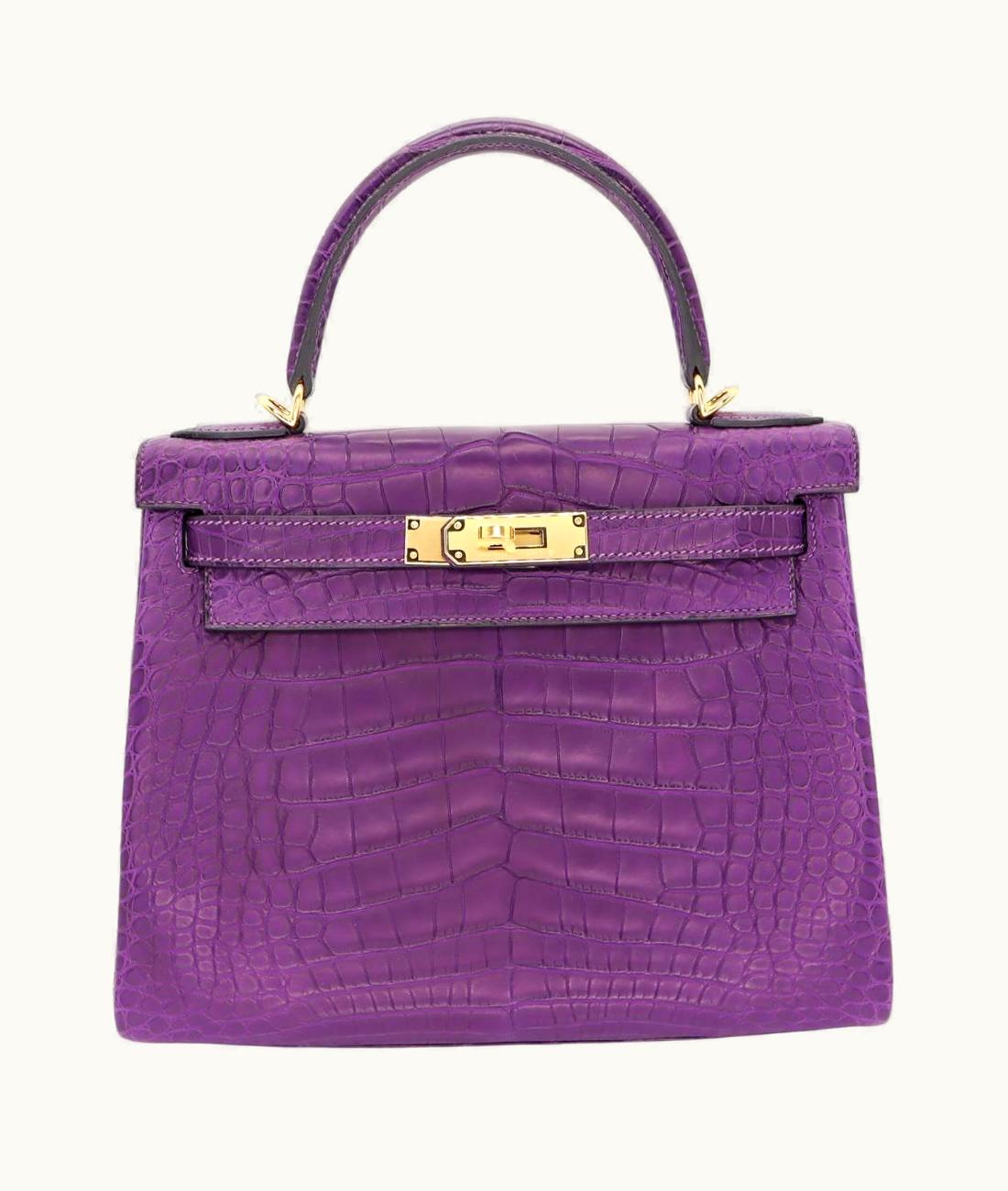 Hermès Kelly 40cm - Amethyst - Swift - Retourne - Gold (GHW)