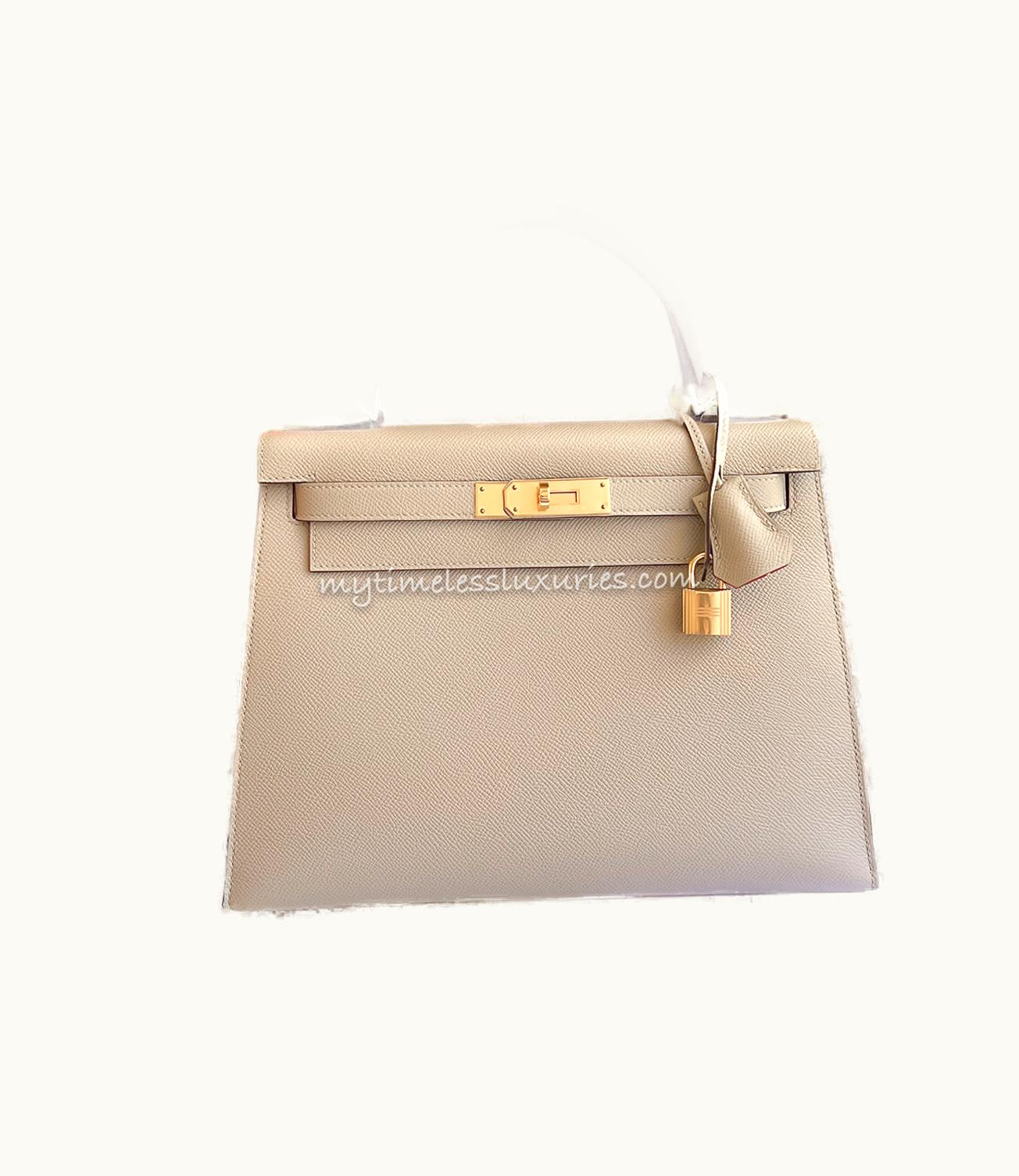 Hermès Kelly 40cm - Trench - Swift - Sellier - Gold (GHW)