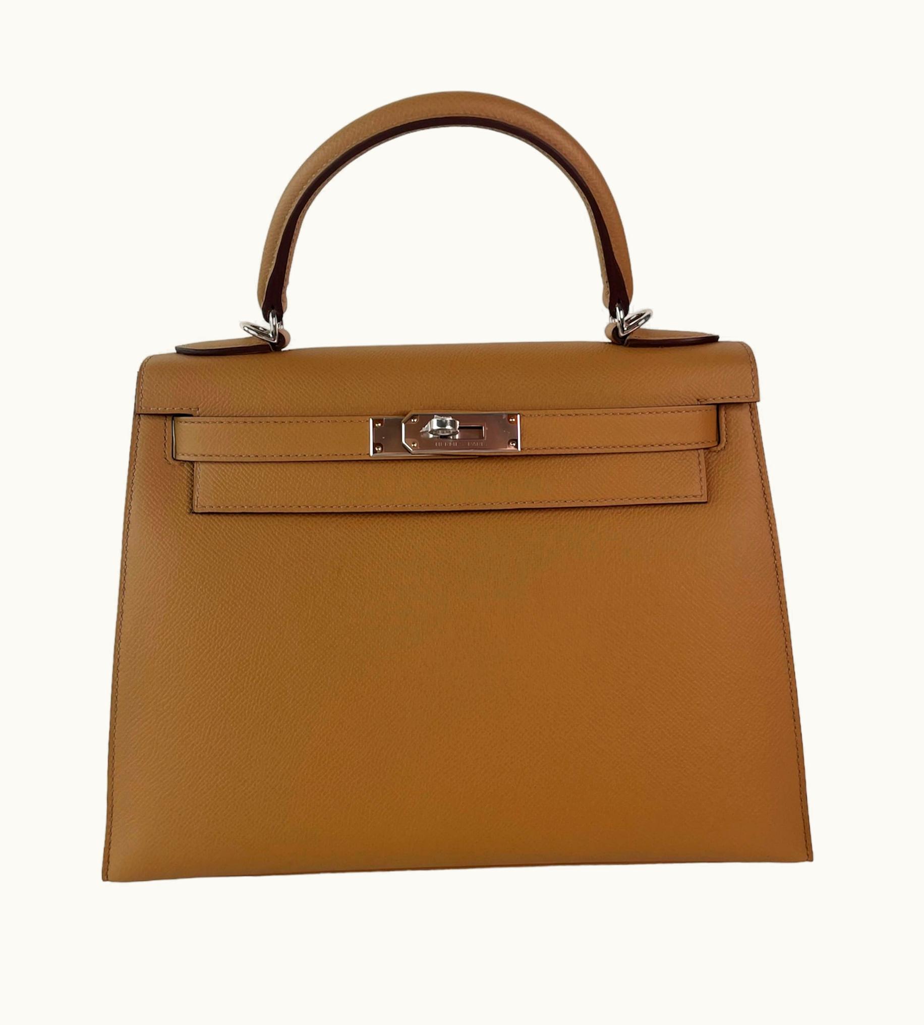 Hermès Kelly 40cm - Chai - Togo - Sellier - Palladium (PHW)