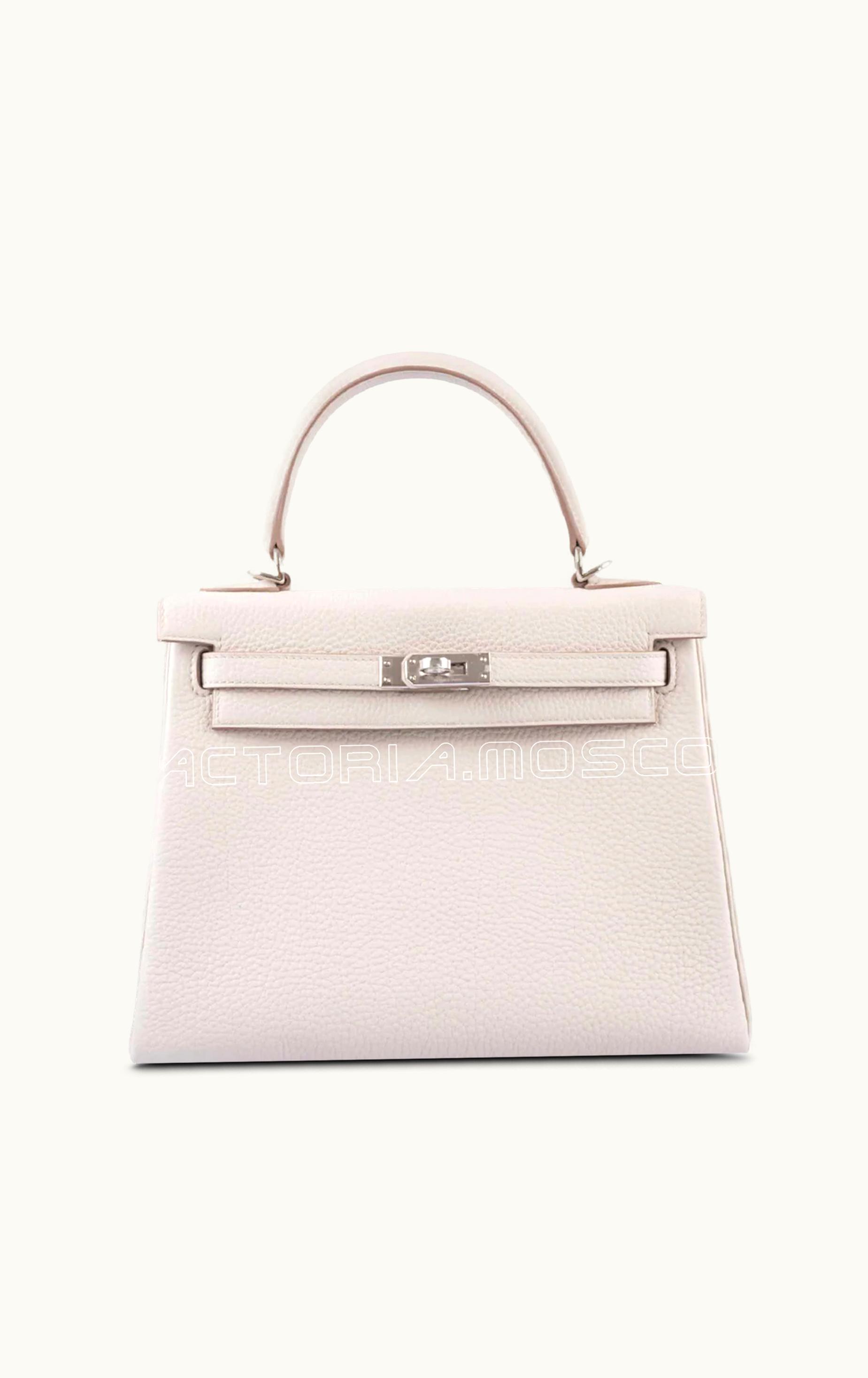 Hermès Kelly 40cm - Beton - Togo - Retourne - Palladium (PHW)