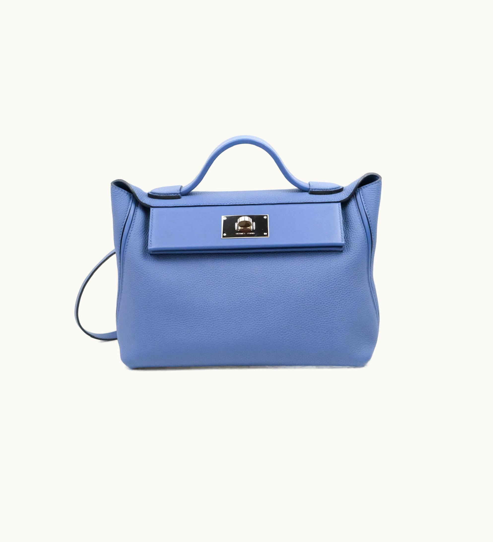 Hermès Constance Micro 14 - Bleu Brighton - Epsom - Palladium (PHW)