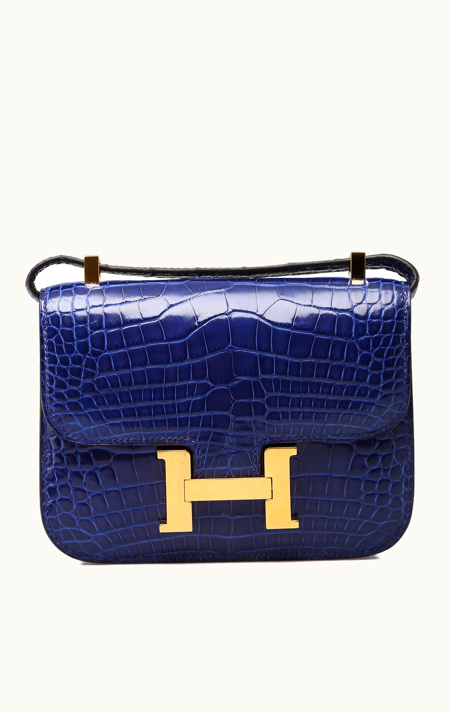 Hermès Constance Micro 14 - Bleu Electrique - Epsom - Gold (GHW)
