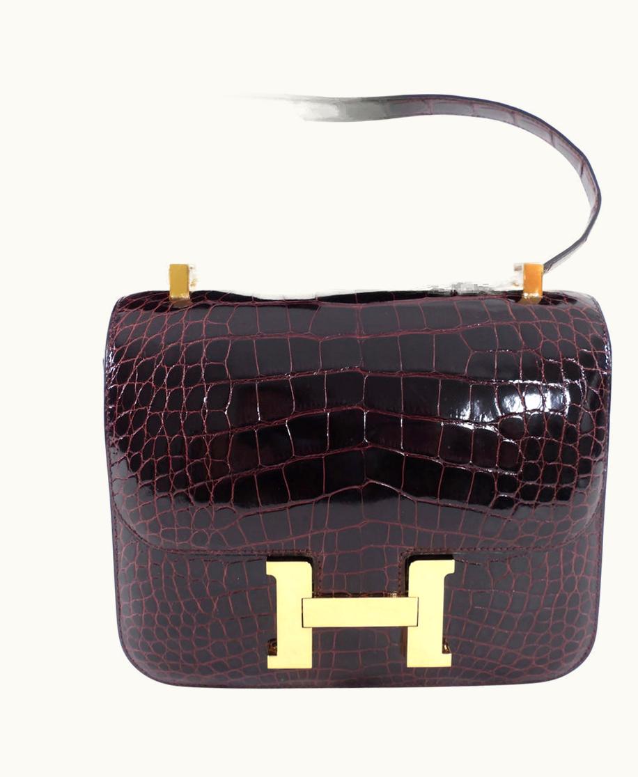 Hermès Constance Micro 14 - Bordeaux - Swift - Gold (GHW)