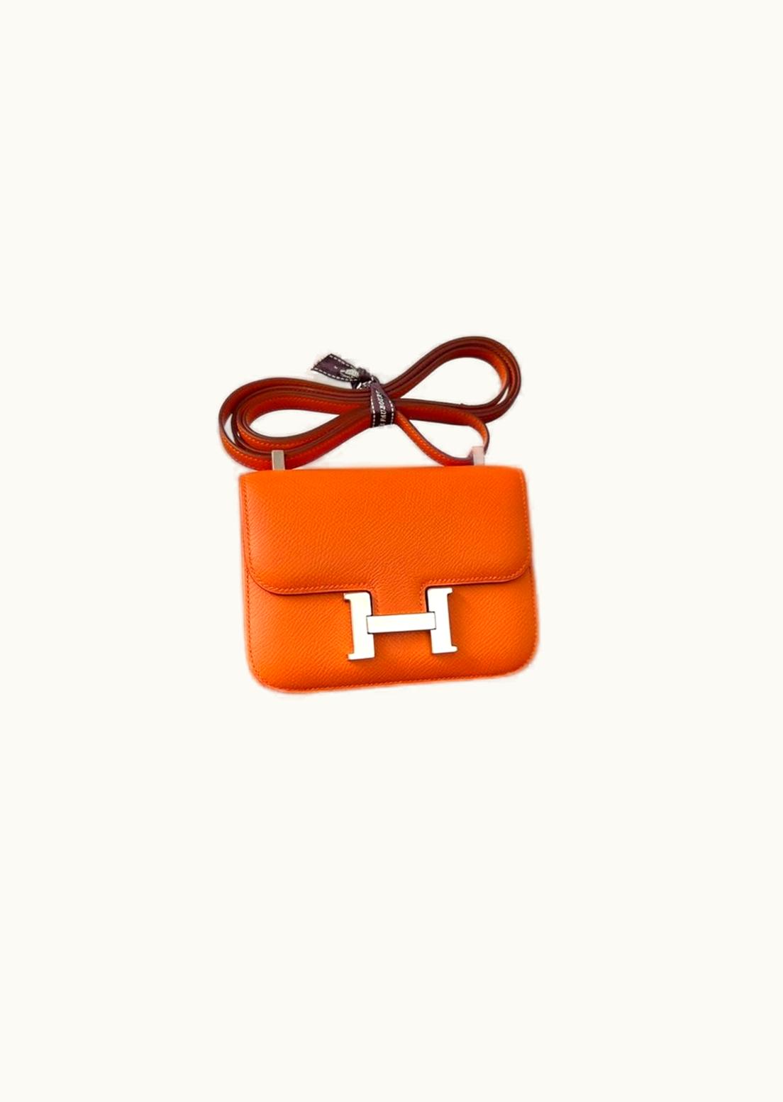 Hermès Constance Micro 14 - Orange - Swift - Palladium (PHW)