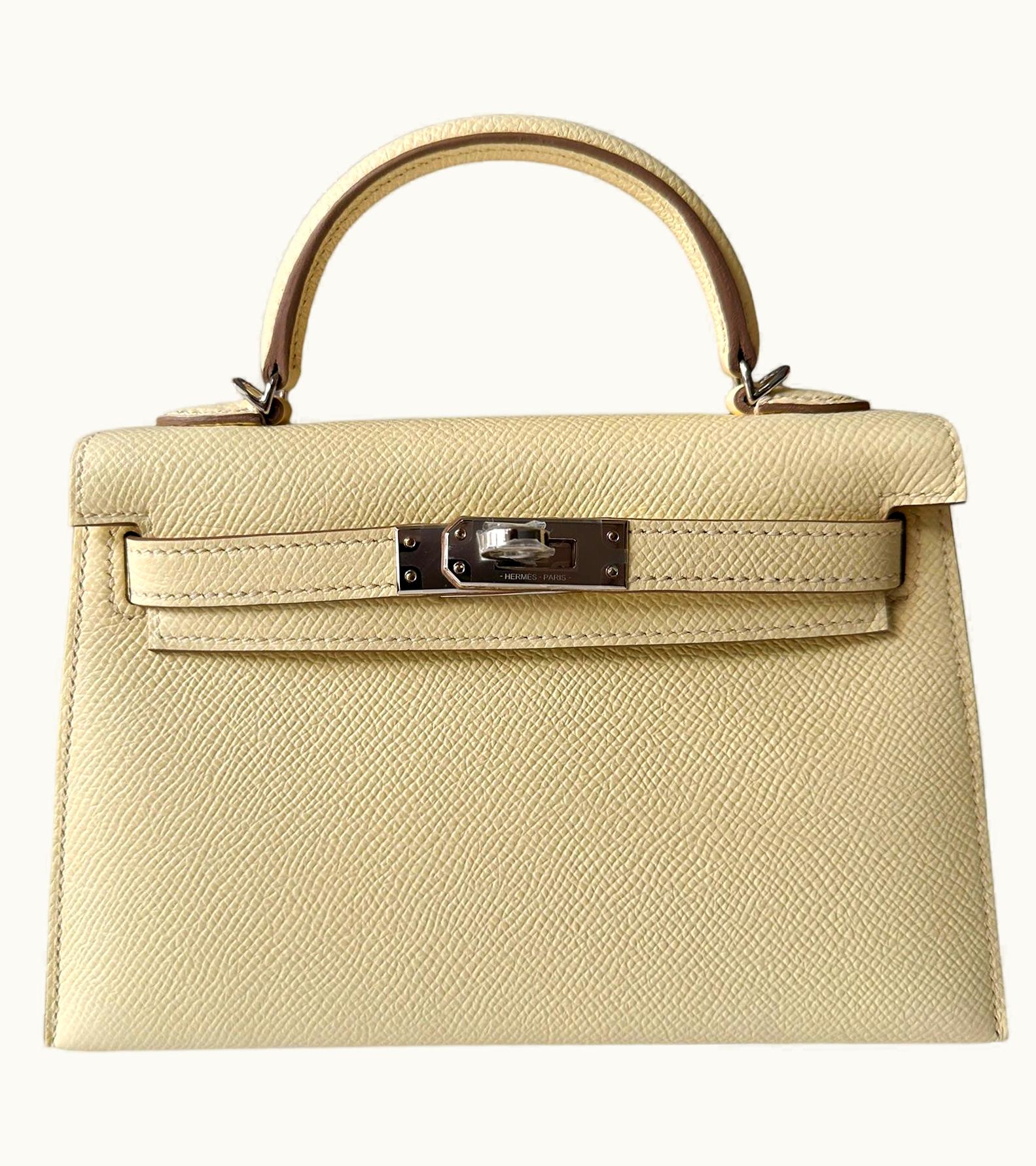 Hermès Constance Micro 14 - Jaune Milton - Epsom - Palladium (PHW)
