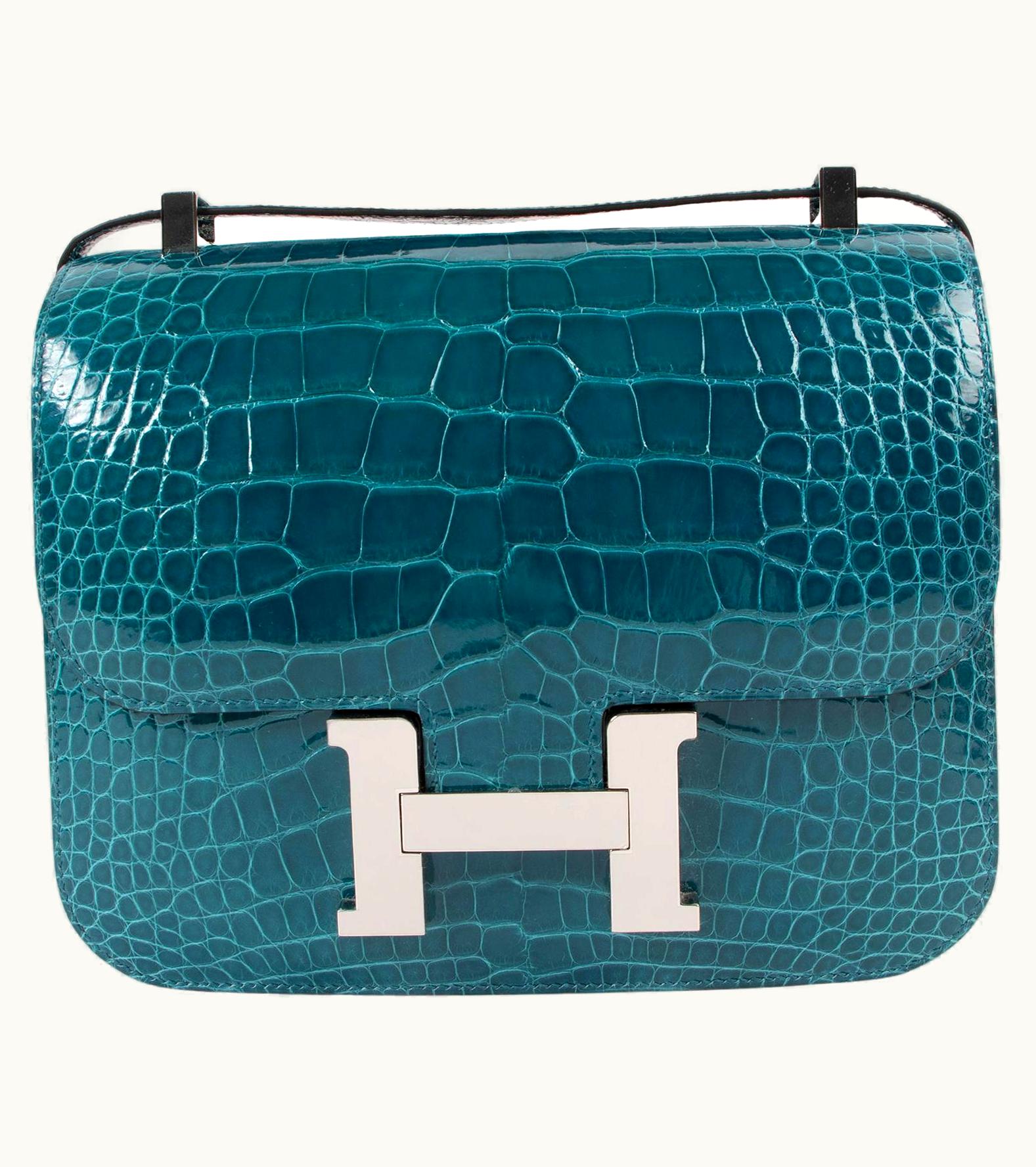 Hermès Constance Micro 14 - Vert Bosphore - Epsom - Palladium (PHW)