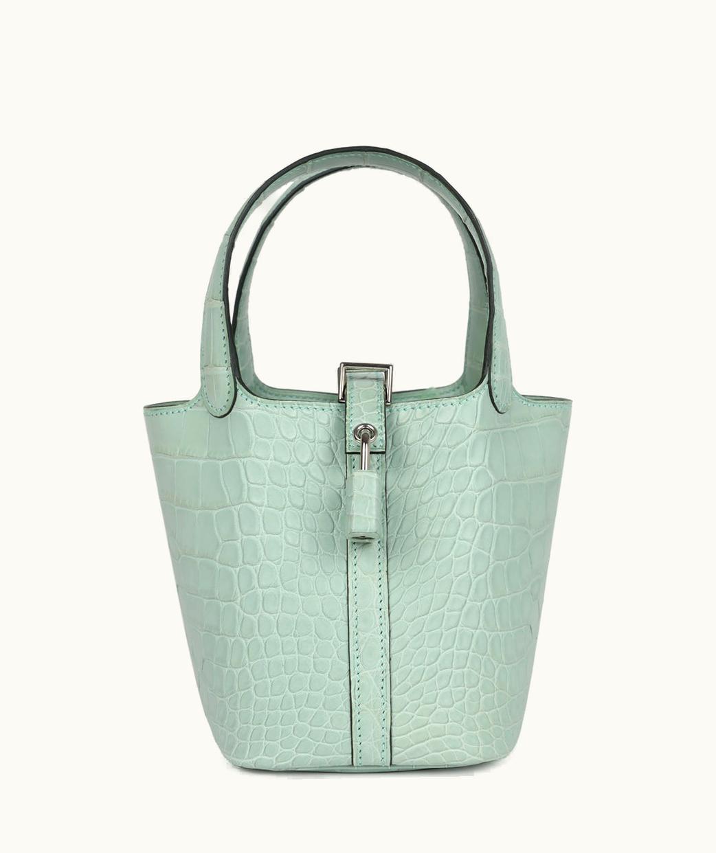 Hermès Constance Micro 14 - Vert d'Eau - Swift - Palladium (PHW)