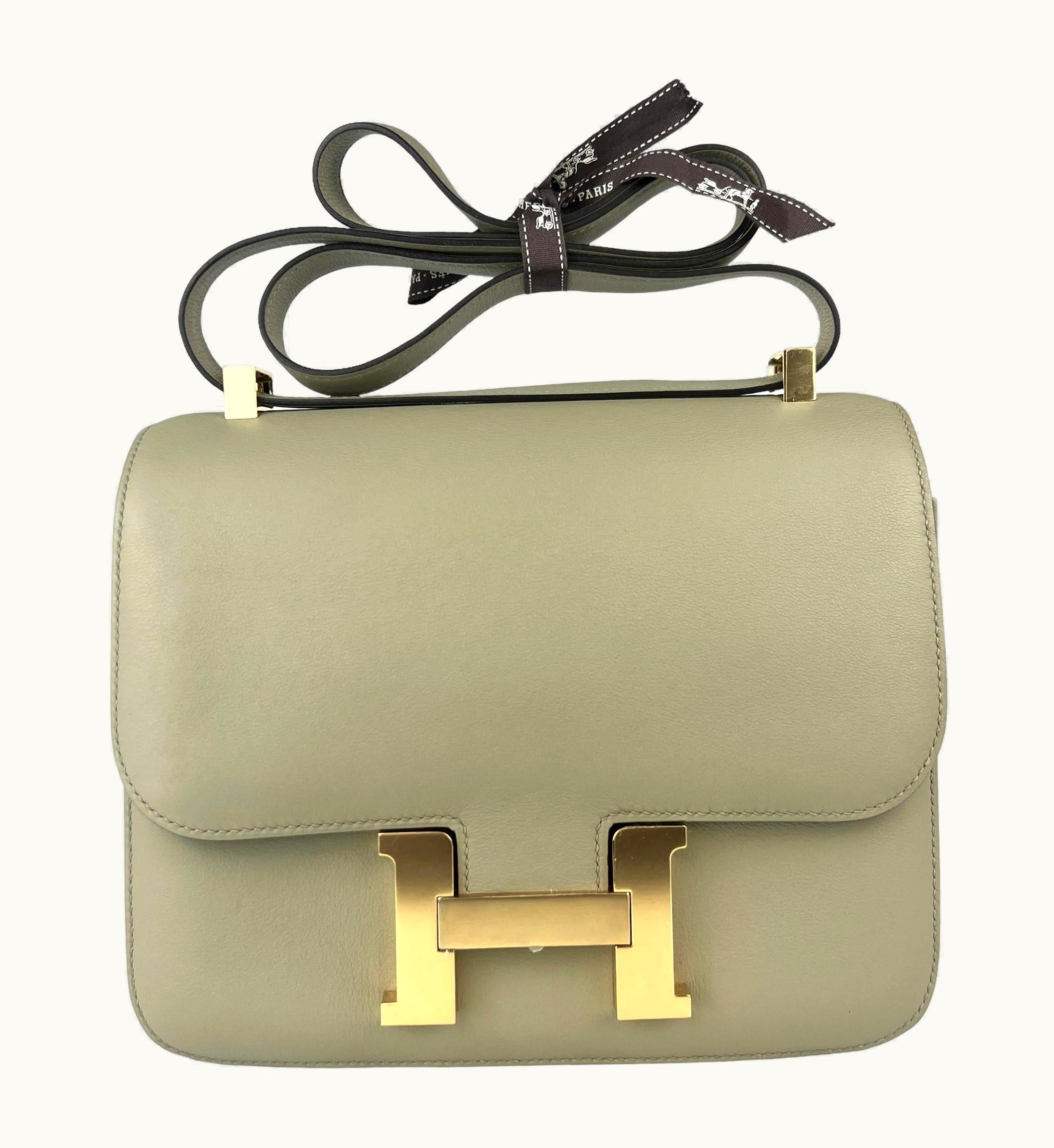 Hermès Constance Micro 14 - Sauge - Swift - Gold (GHW)