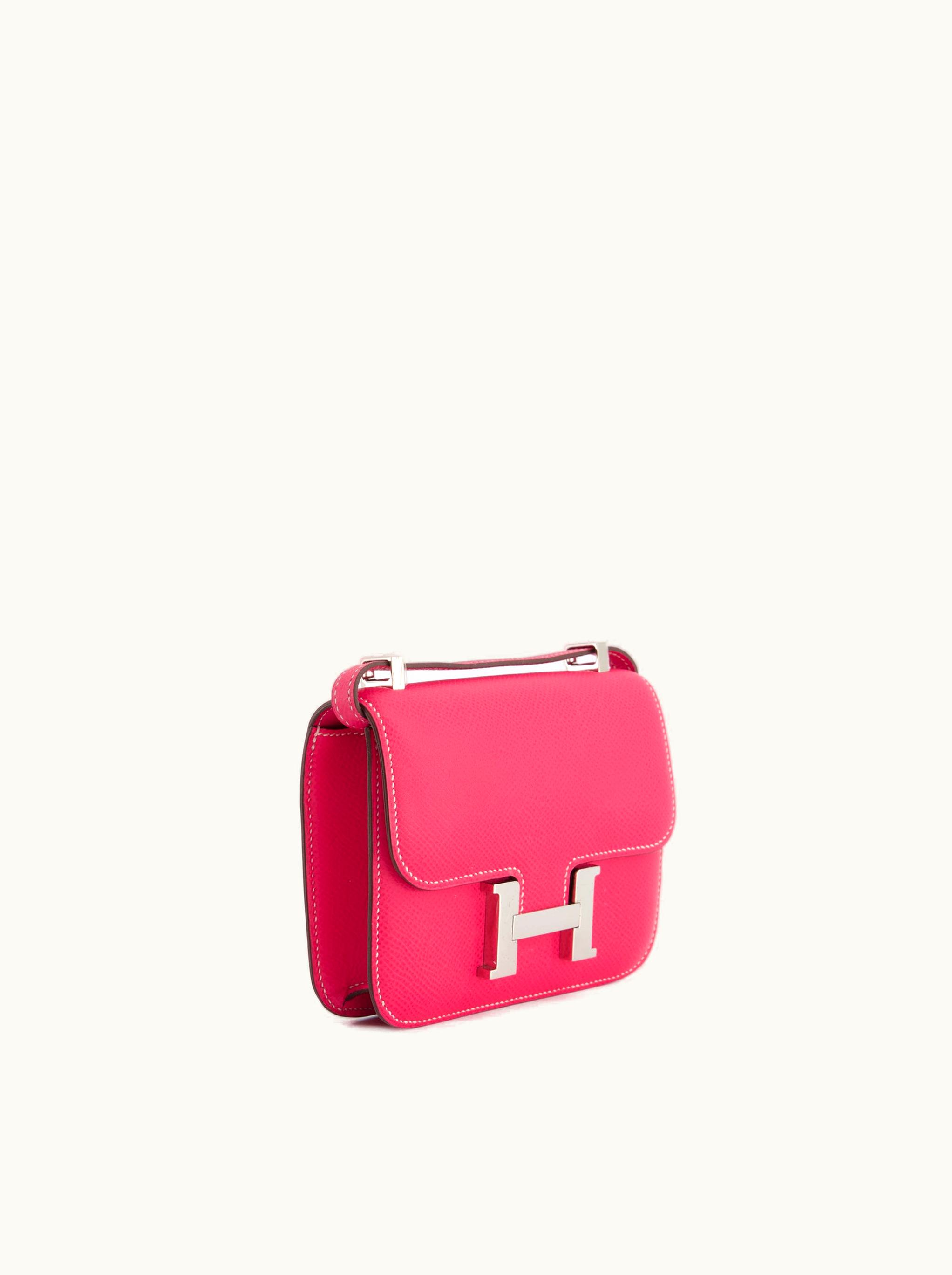 Hermès Constance Micro 14 - Rose Tyrien - Swift - Palladium (PHW)