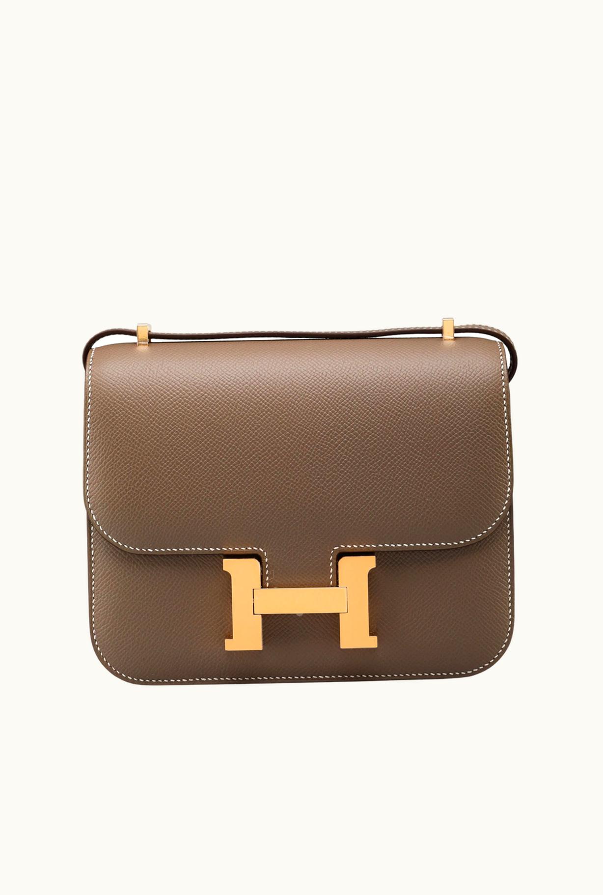 Hermès Constance Micro 14 - Etoupe - Swift - Gold (GHW)