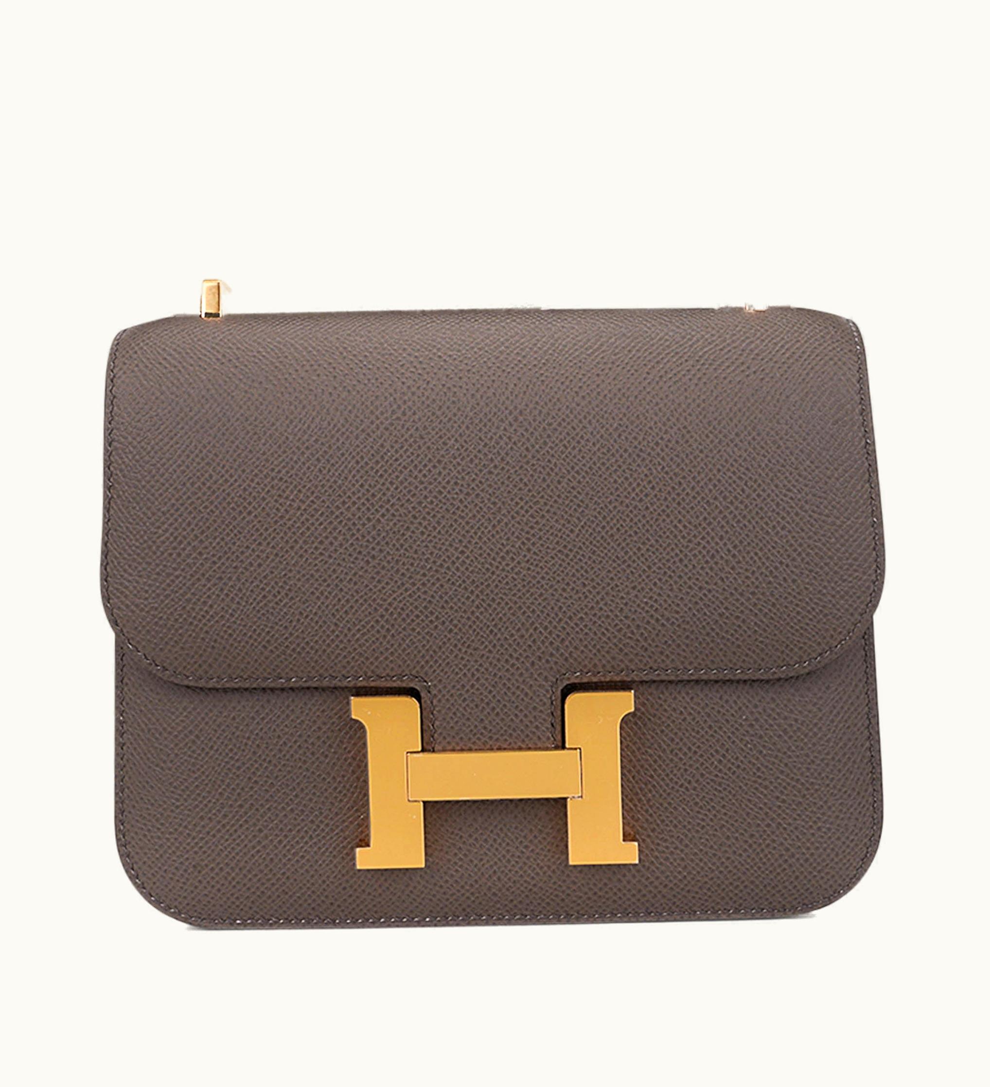 Hermès Constance Micro 14 - Etain - Epsom - Gold (GHW)