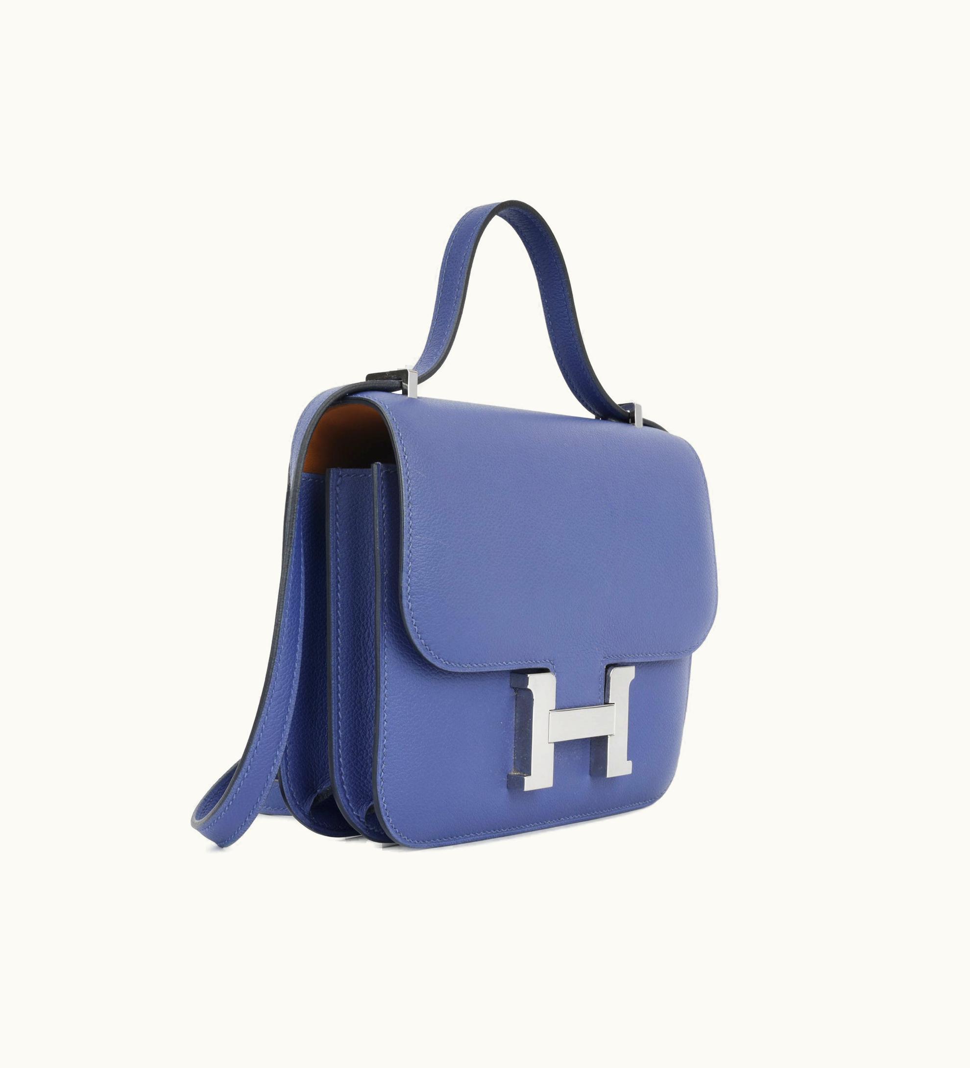 Hermès Constance Mini 18 - Bleu Brighton - Swift - Gold (GHW)