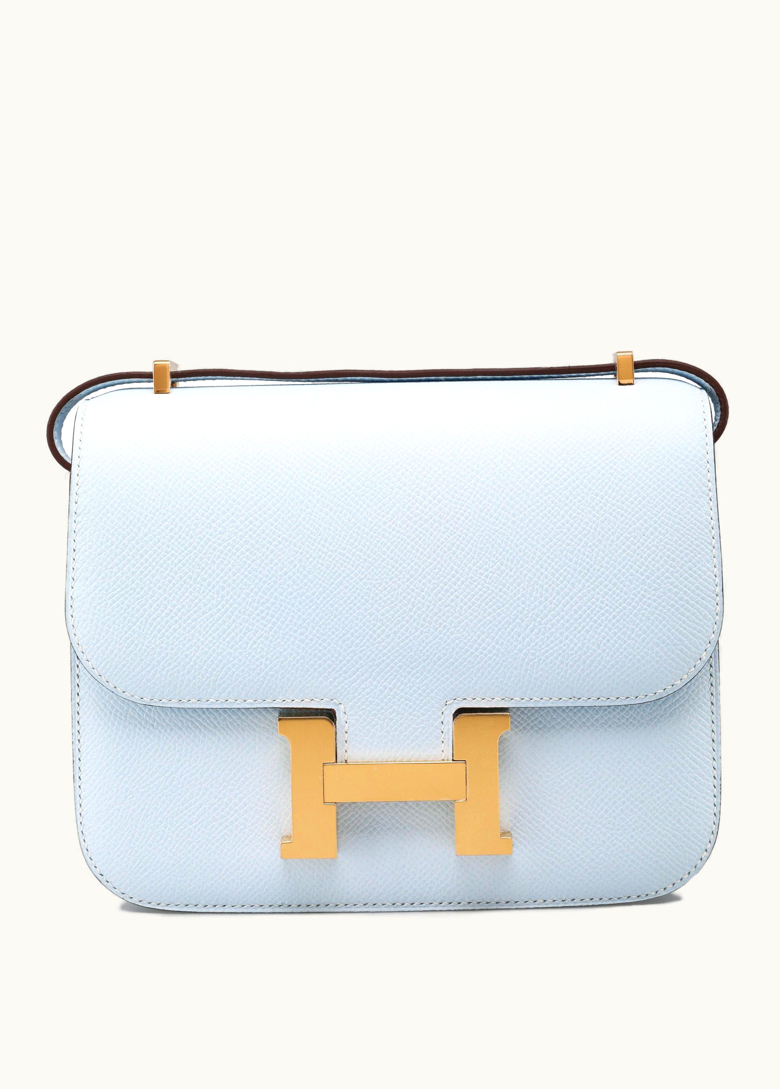 Hermès Constance Mini 18 - Bleu Brume - Epsom - Gold (GHW)
