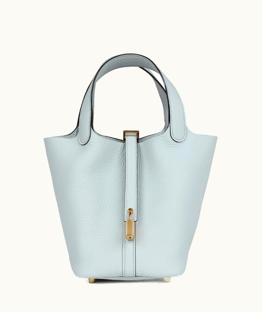 Hermès Constance Mini 18 - Bleu Pale - Epsom - Gold (GHW)