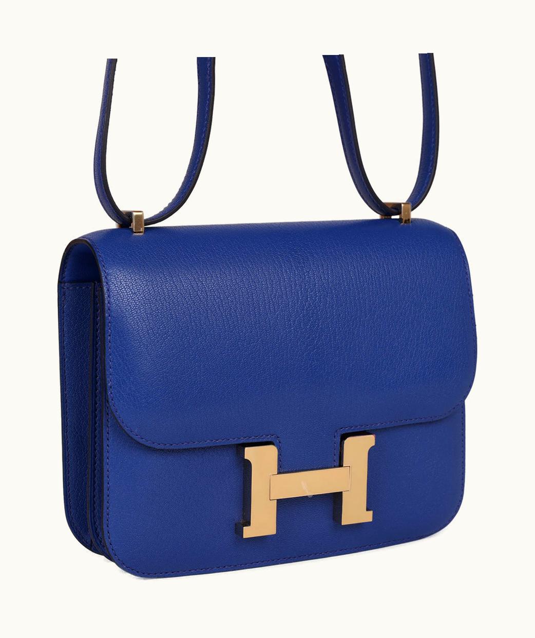 Hermès Constance Mini 18 - Bleu Royal - Swift - Gold (GHW)