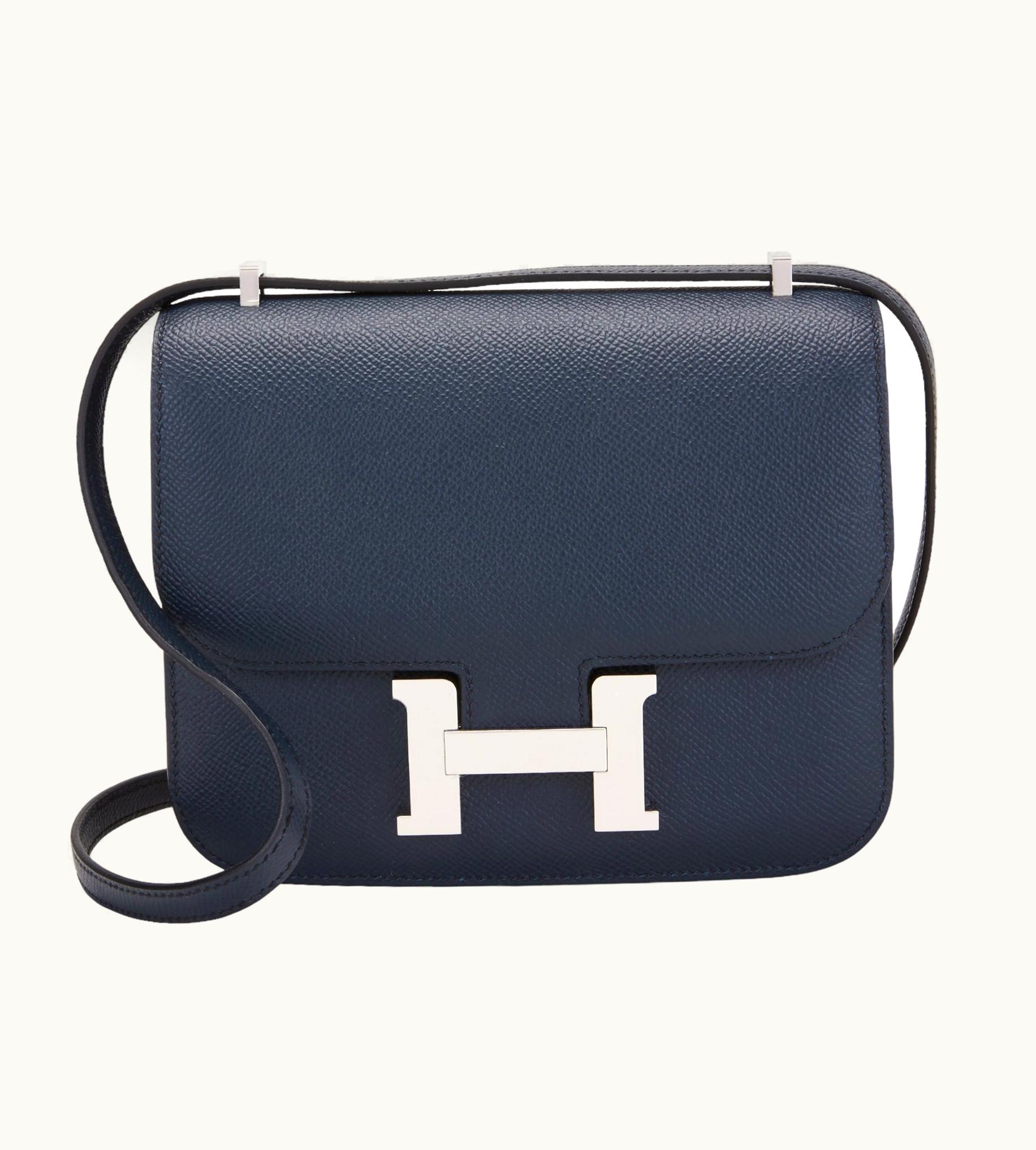 Hermès Constance Mini 18 - Bleu Indigo - Epsom - Palladium (PHW)