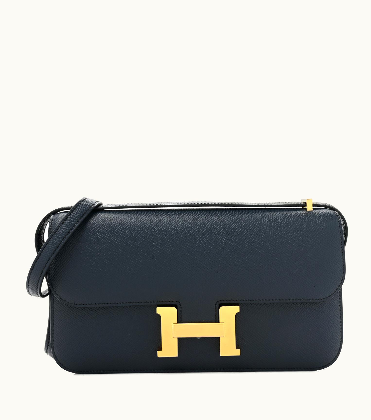 Hermès Constance Mini 18 - Bleu Indigo - Swift - Gold (GHW)