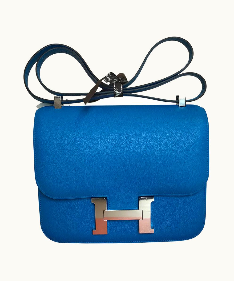 Hermès Constance Mini 18 - Bleu Zanzibar - Epsom - Palladium (PHW)