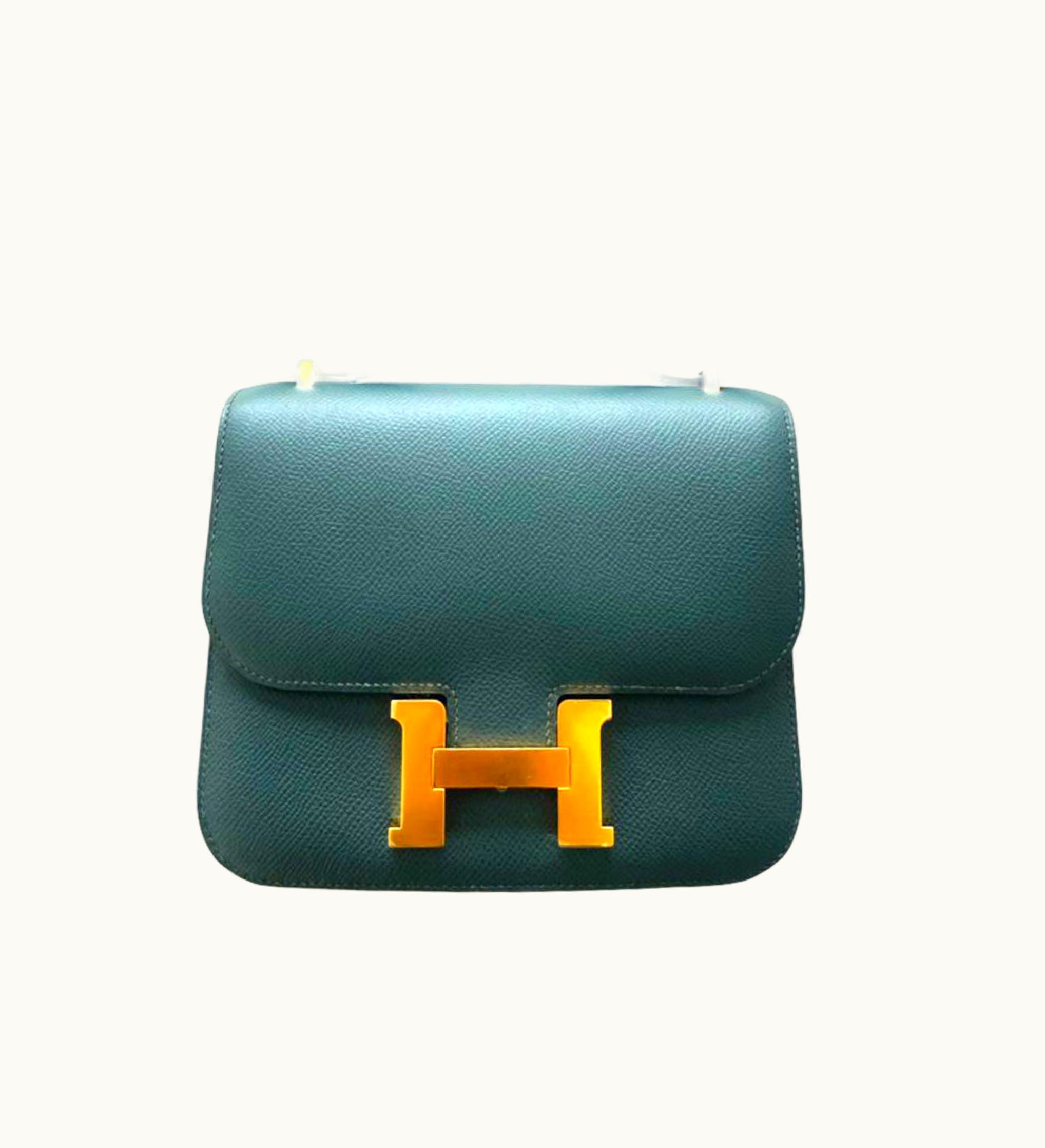 Hermès Constance Mini 18 - Bleu Orage - Epsom - Gold (GHW)