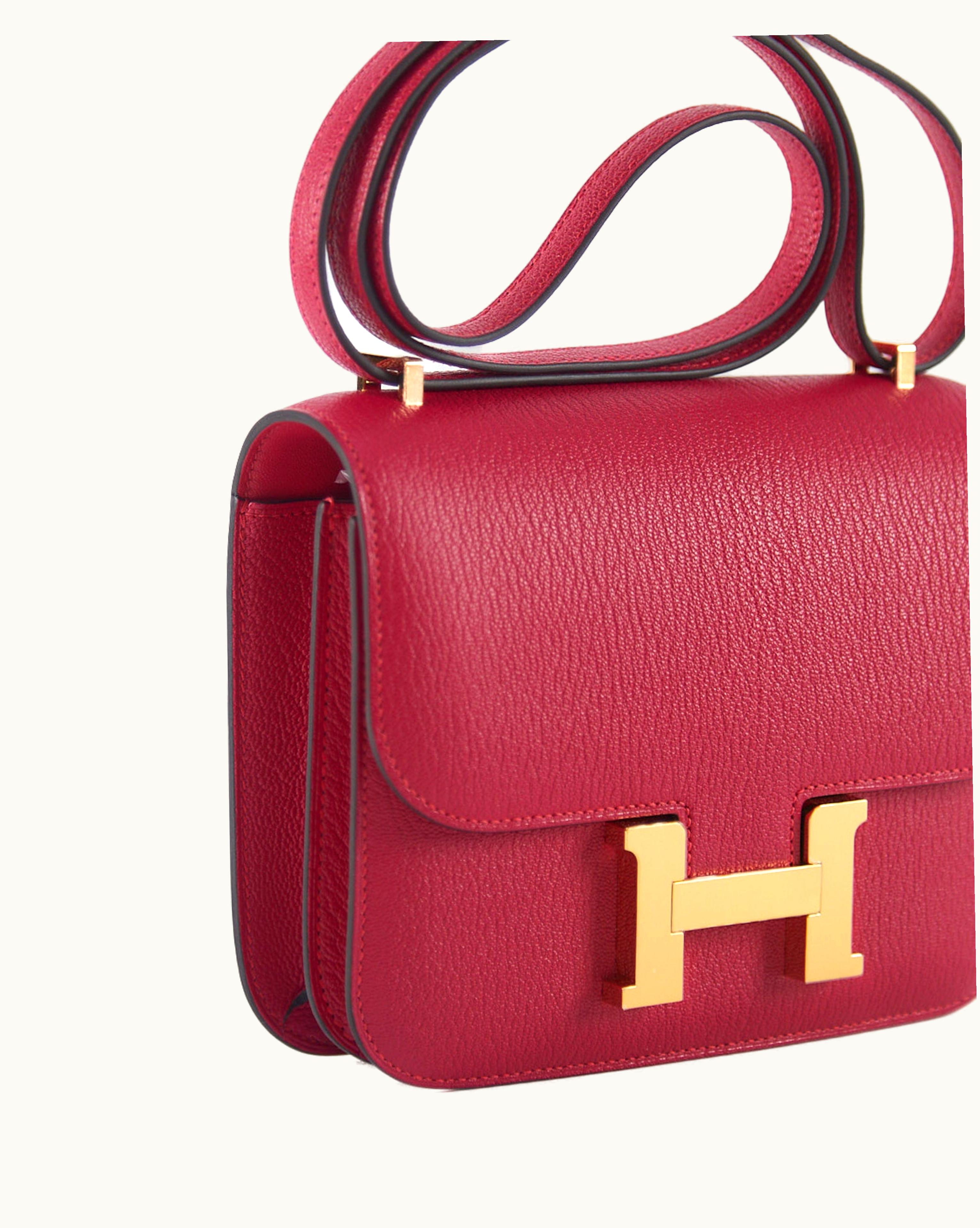 Hermès Constance Mini 18 - Framboise - Swift - Gold (GHW)
