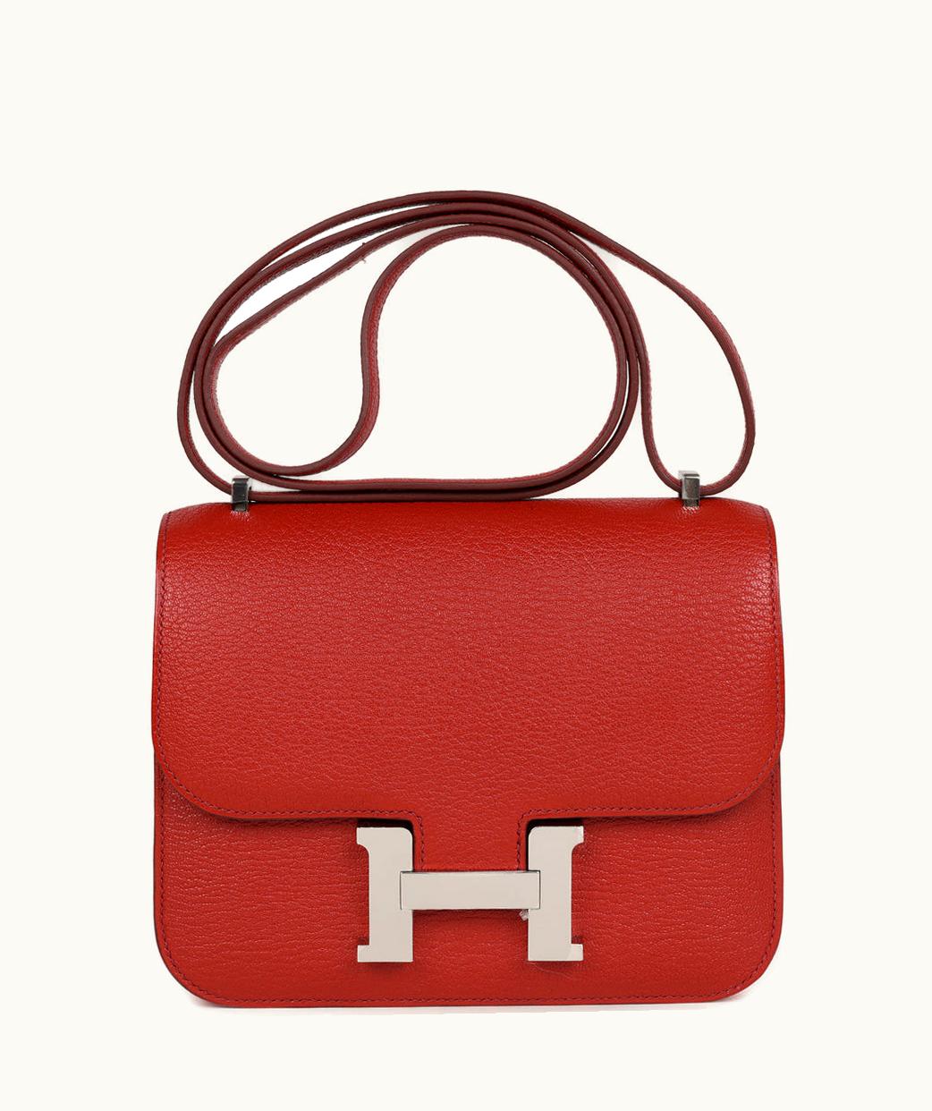 Hermès Constance Mini 18 - Brique - Swift - Palladium (PHW)