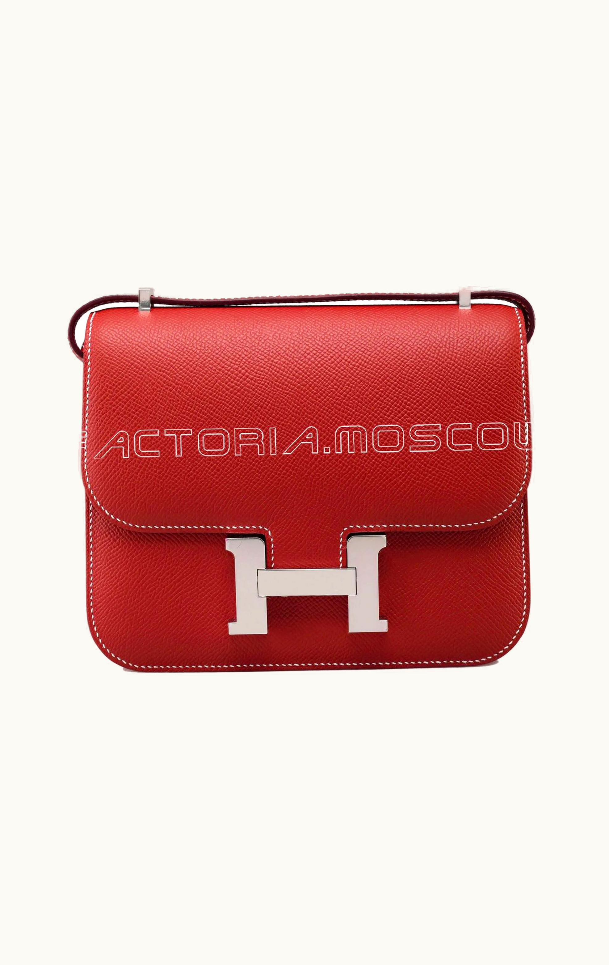 Hermès Constance Mini 18 - Sienne - Epsom - Palladium (PHW)