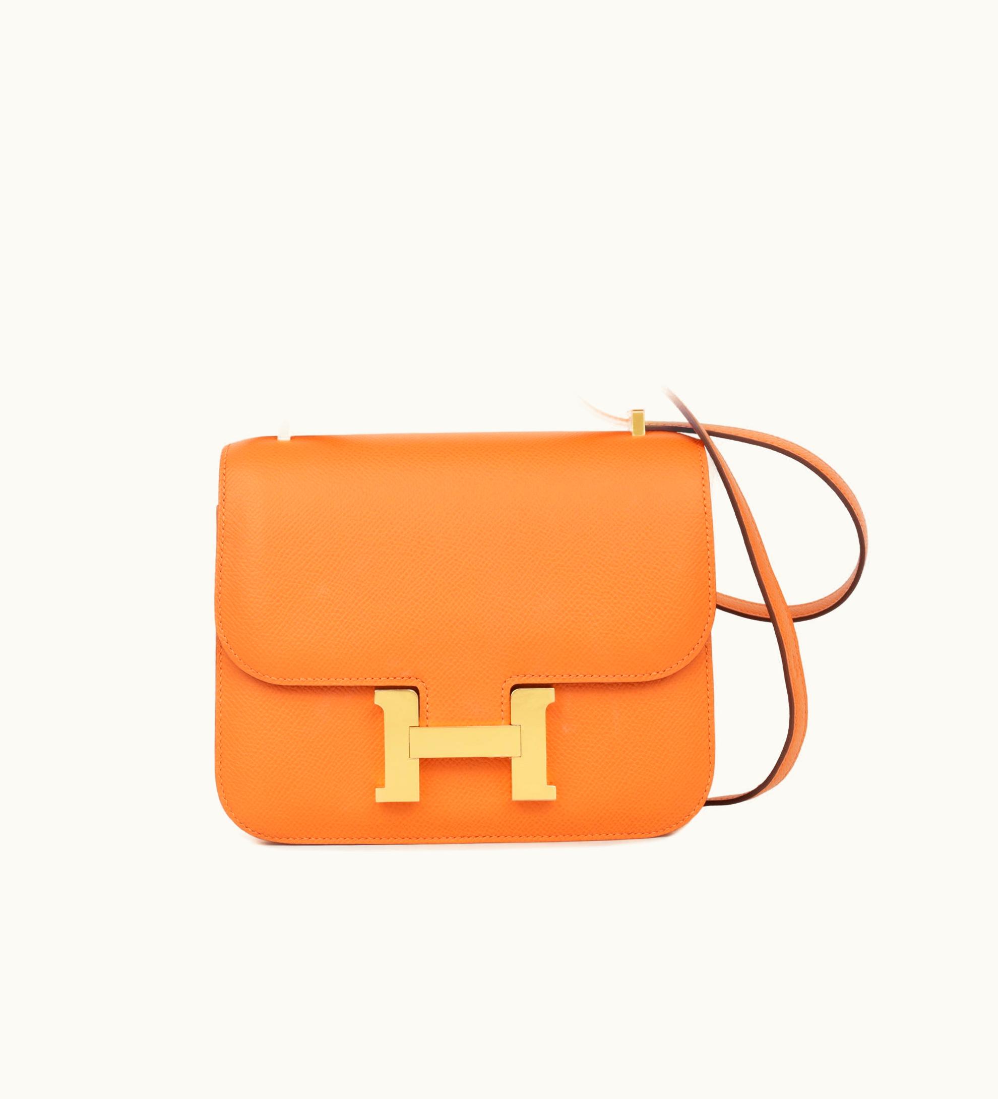 Hermès Constance Mini 18 - Orange - Epsom - Gold (GHW)