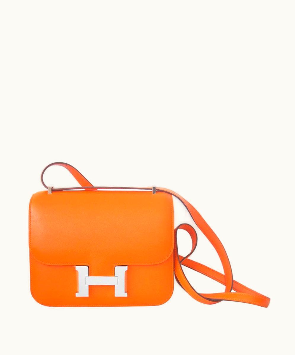 Hermès Constance Mini 18 - Orange - Swift - Palladium (PHW)