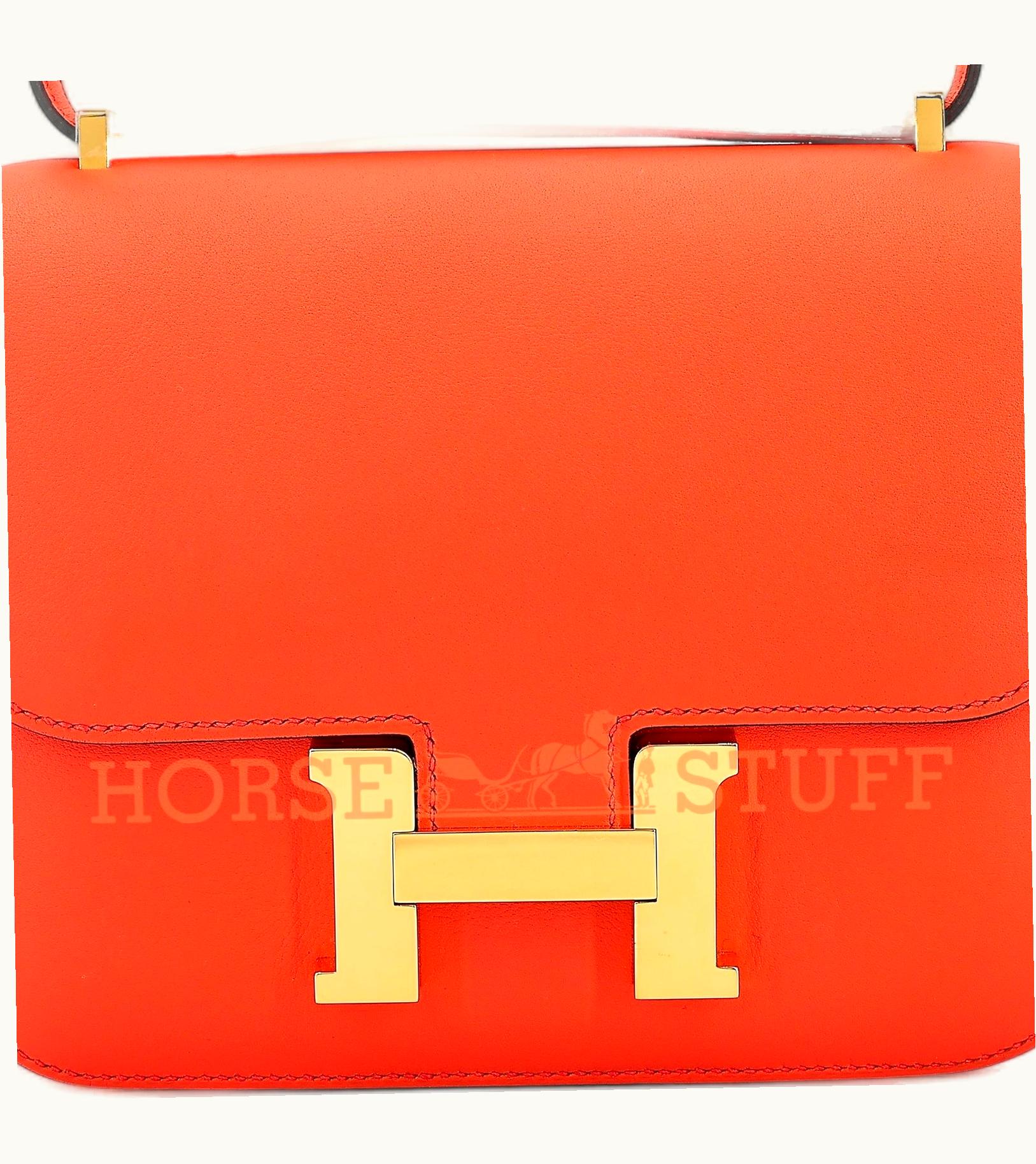 Hermès Constance Mini 18 - Orange Poppy - Swift - Gold (GHW)