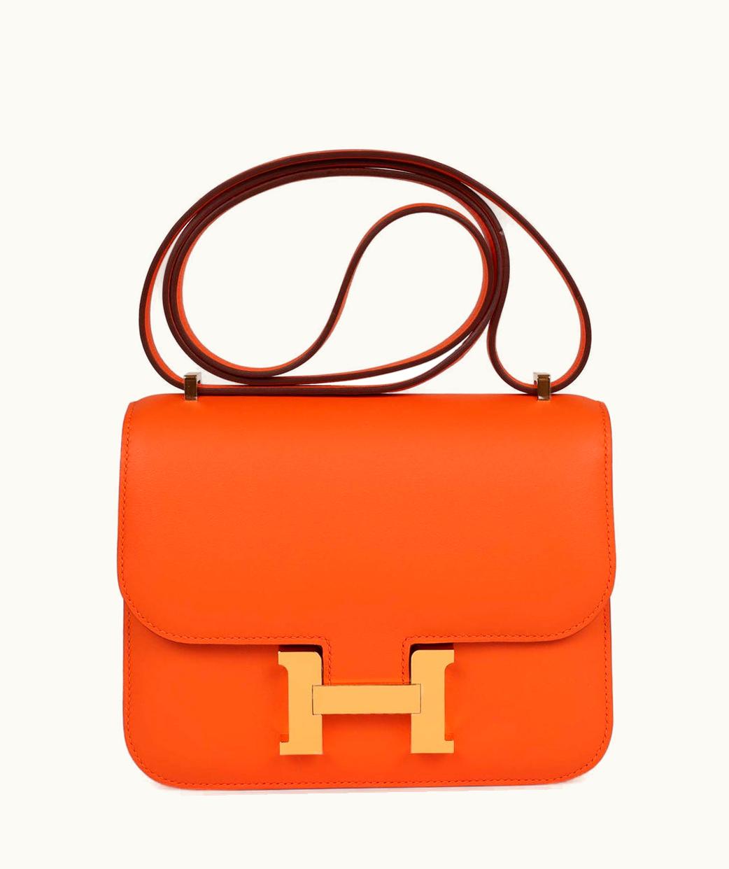 Hermès Constance Mini 18 - Feu - Epsom - Gold (GHW)