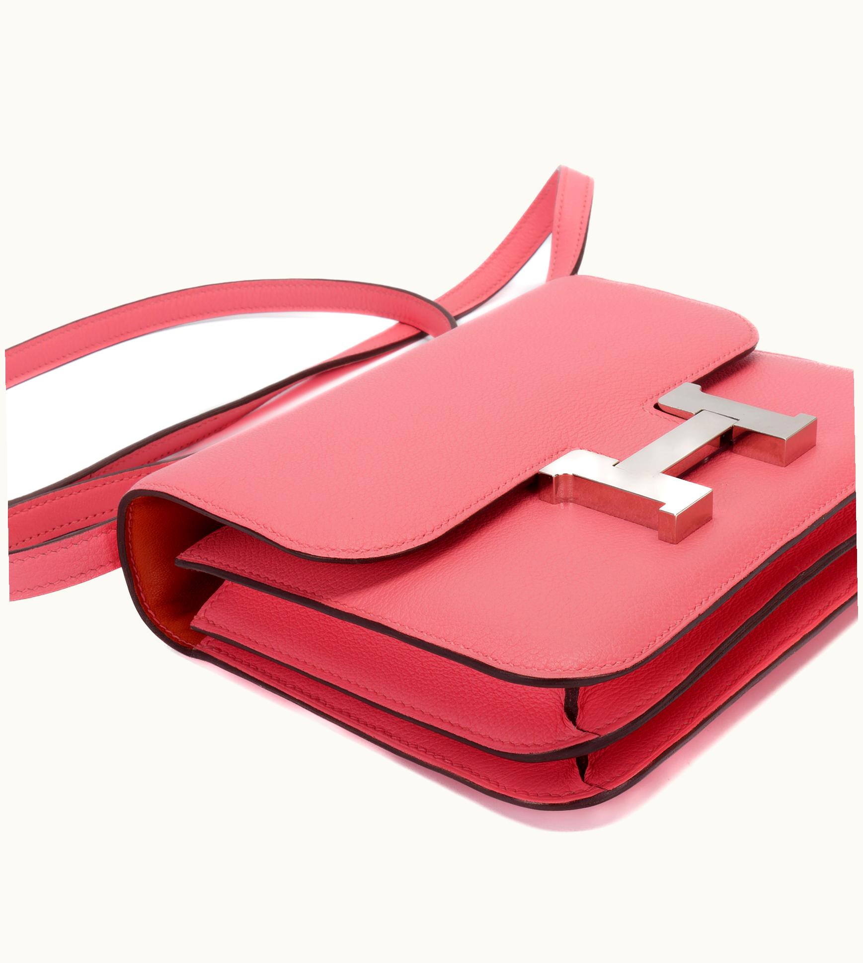 Hermès Constance Mini 18 - Terre Battue - Swift - Palladium (PHW)